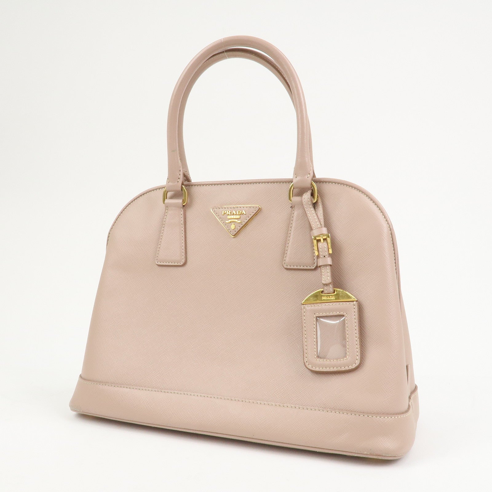PRADA Triangle Logo Saffiano Leather 2Way Bag Hand Bag Pink BN2567