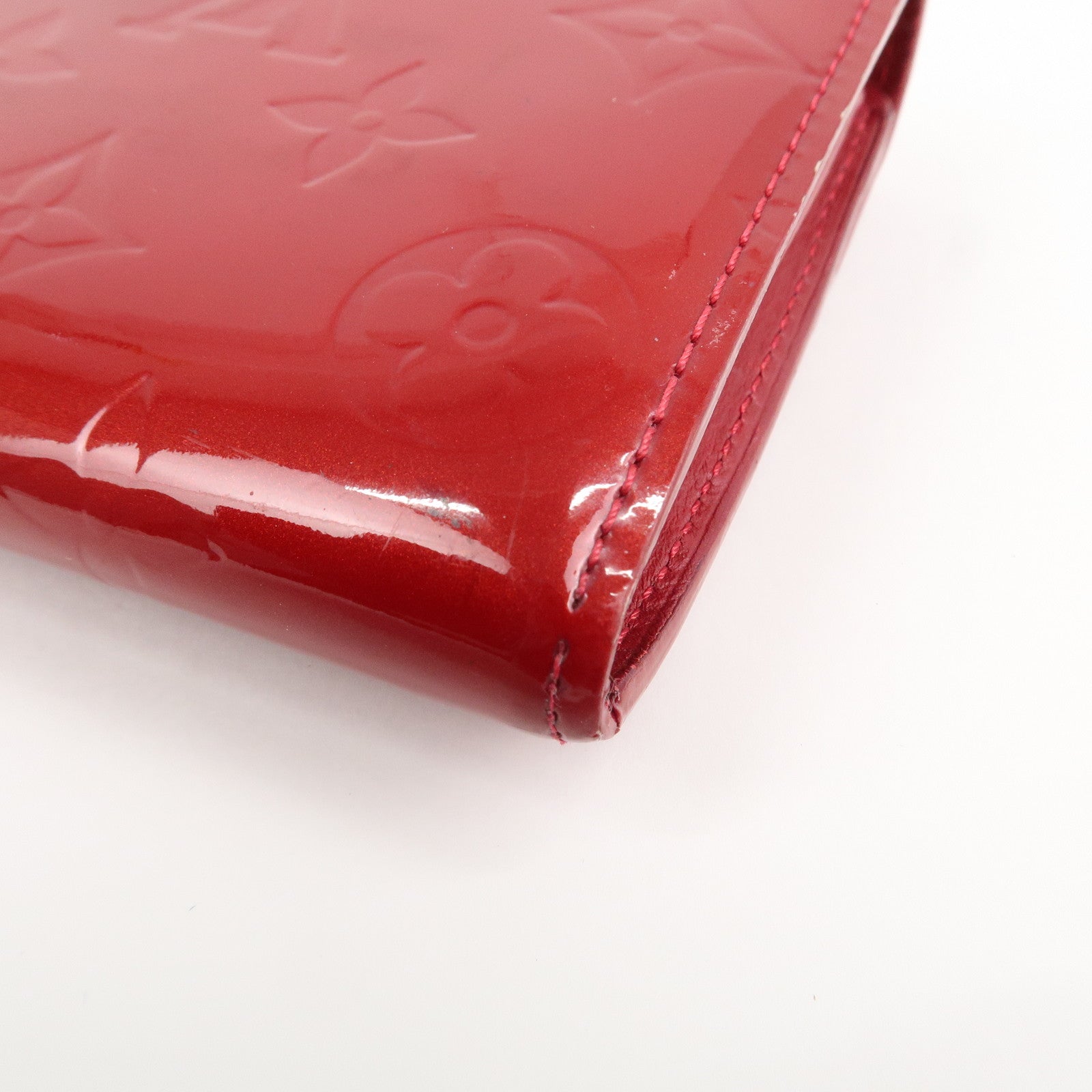 Louis Vuitton Monogram Vernis Leather Wallet Pomme d'Amour M93530 Used