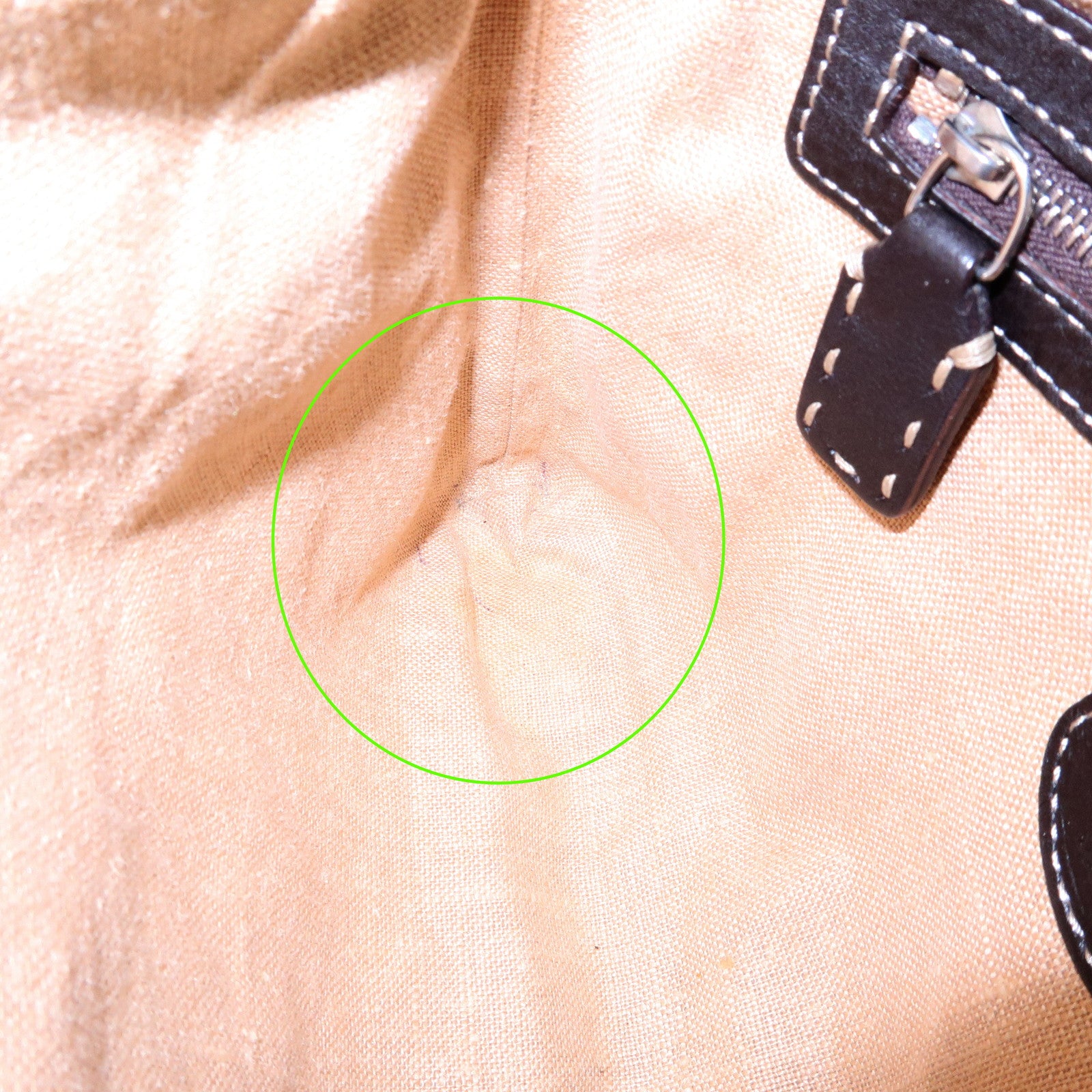 FENDI Selleria Leather Shoulder Bag Crossbody Bag Brown 8BT092