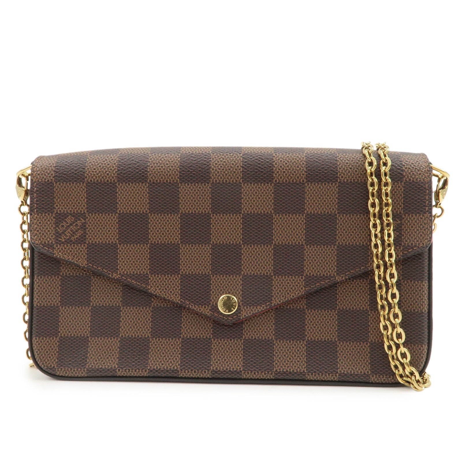 Louis Vuitton Damier Pochette Felicie Shoulder Bag Brown M63032