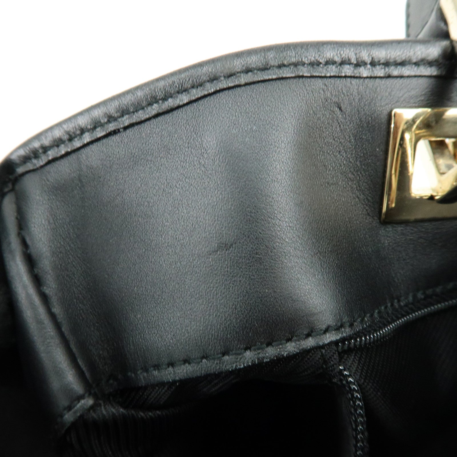 GUCCI GG Canvas Leather Tote Bag Hand Bag Beige Black 0021099