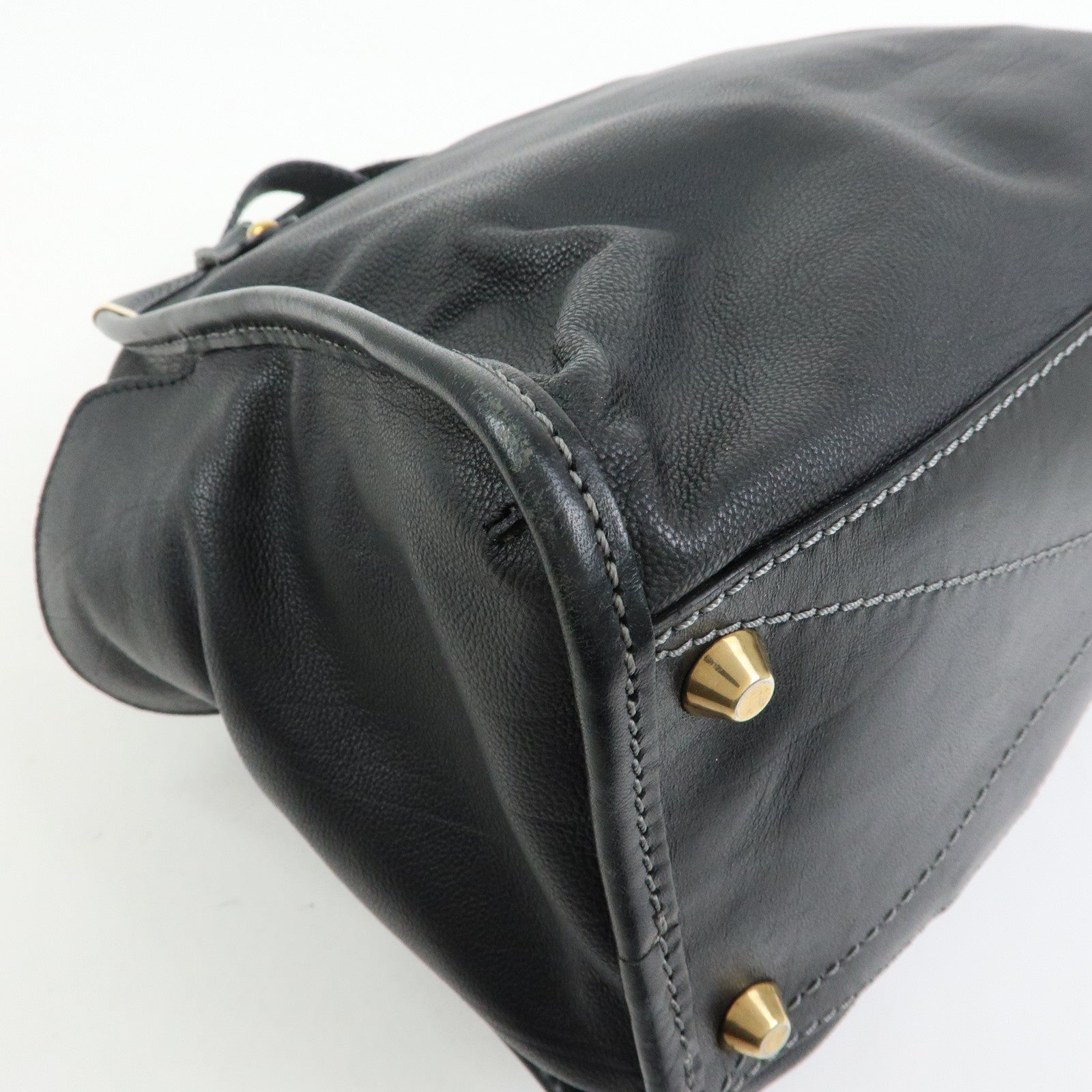 Chloe Susan Leather 2Way Bag Shoulder Bag Hand Bag Black