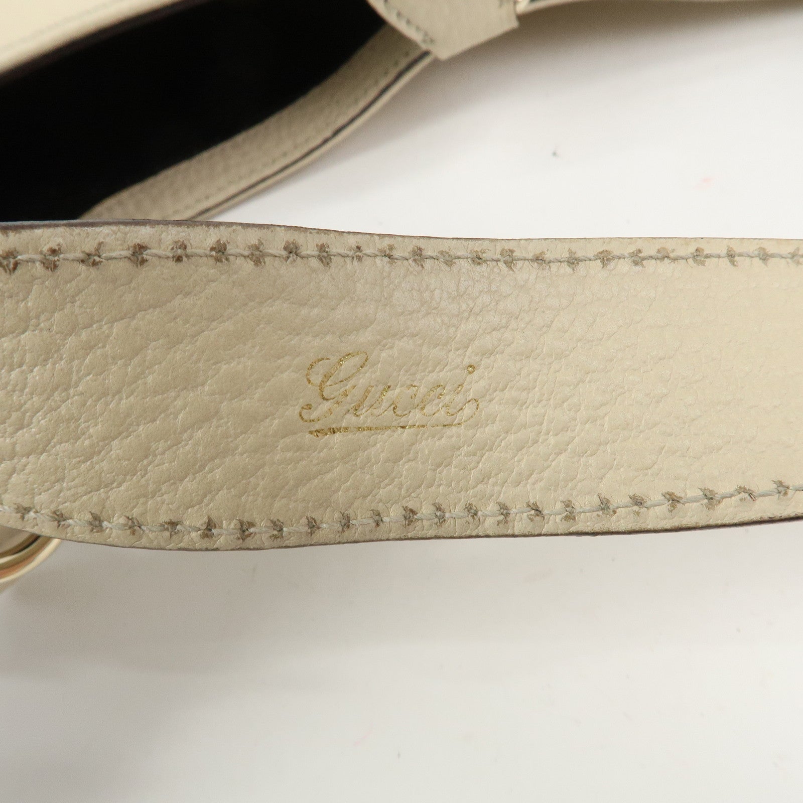 GUCCI New Jackie Leather Shoulder Bag Hand Bag Ivory 137335