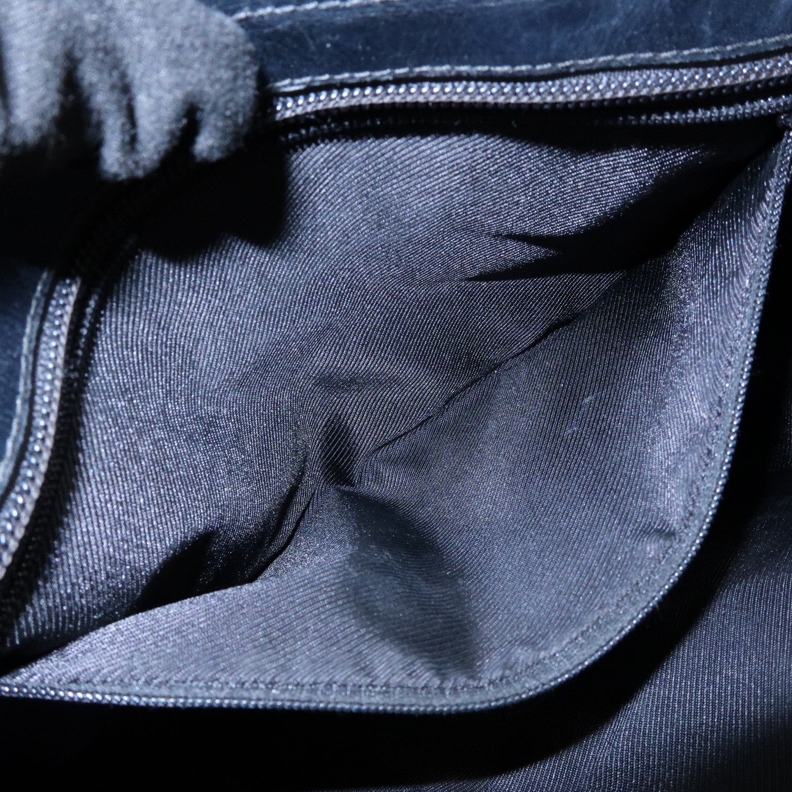 GUCCI GG Canvas Leather Tote Bag Hand Bag Black 002・1119・1705