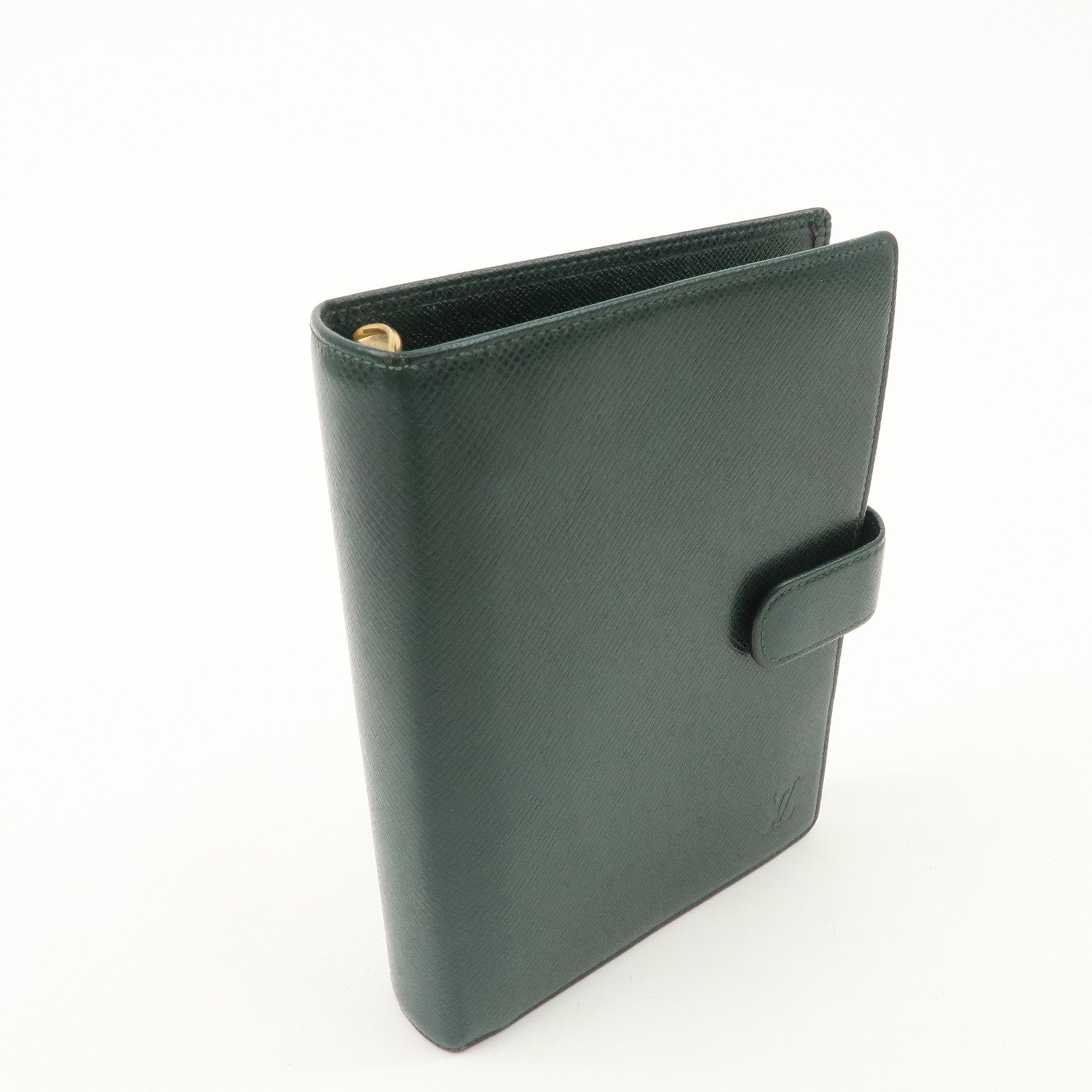 Louis Vuitton Taiga Agenda MM Planner Cover Epicea R20431 Used