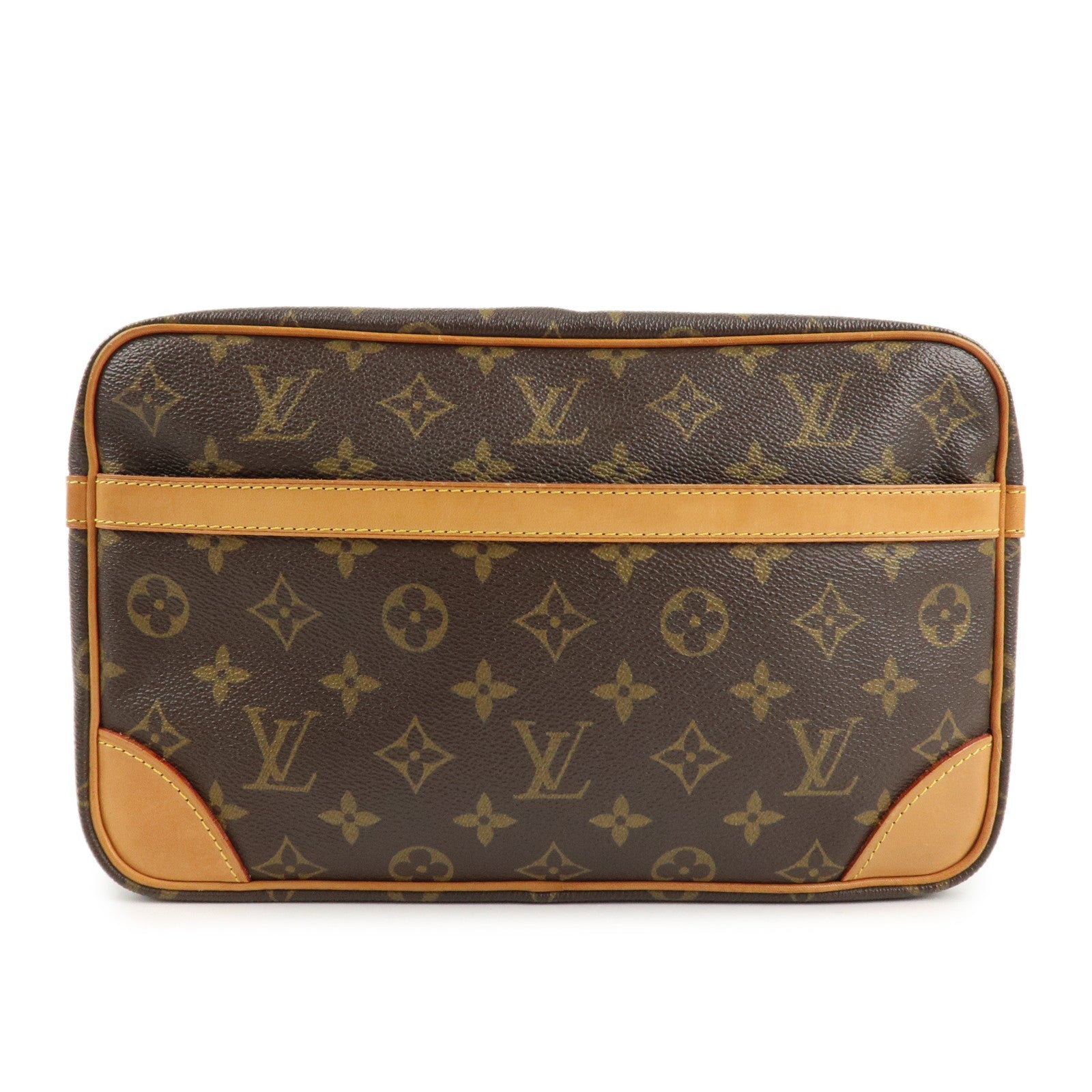 Louis Vuitton Monogram Compiegne 28 Pouch Clutch Bag Brown M51845 Used