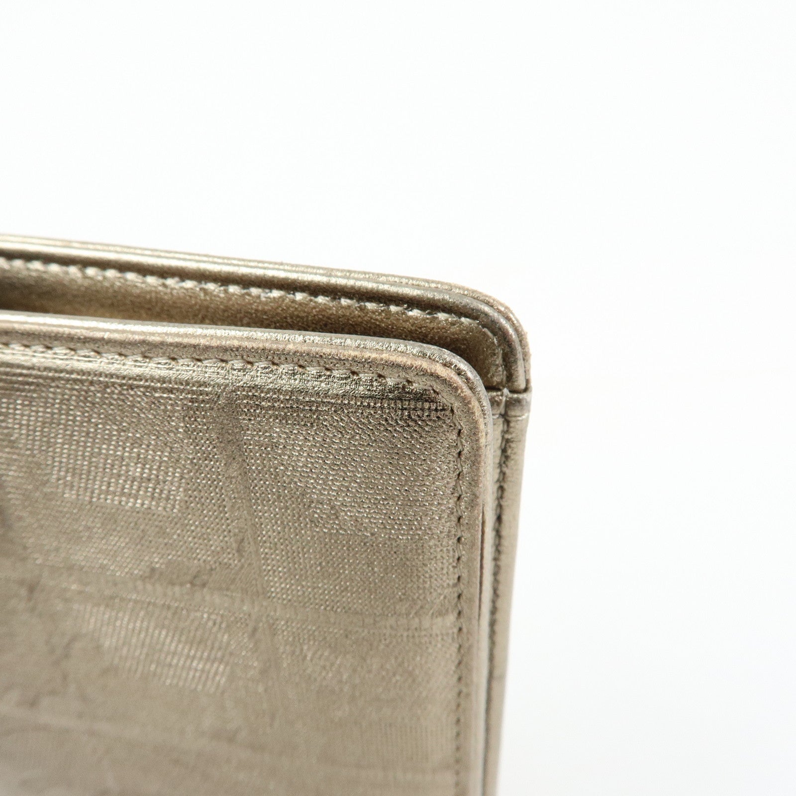 CHANEL New Travel Line Nylon Jacquard Long Wallet Gold