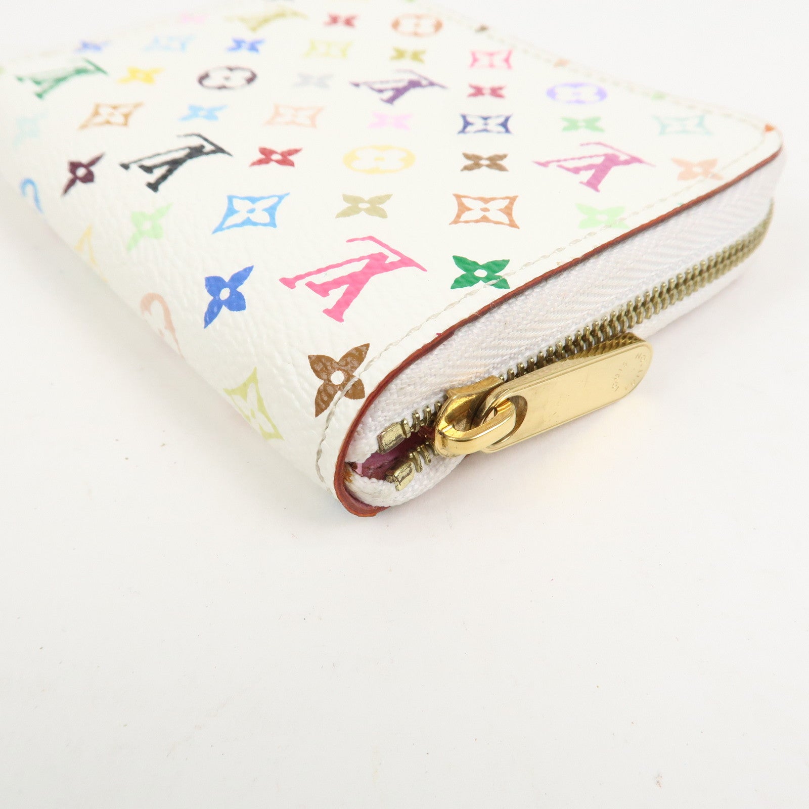 Louis Vuitton Monogram Multicolor Zippy Coin Purse Blanc M93741