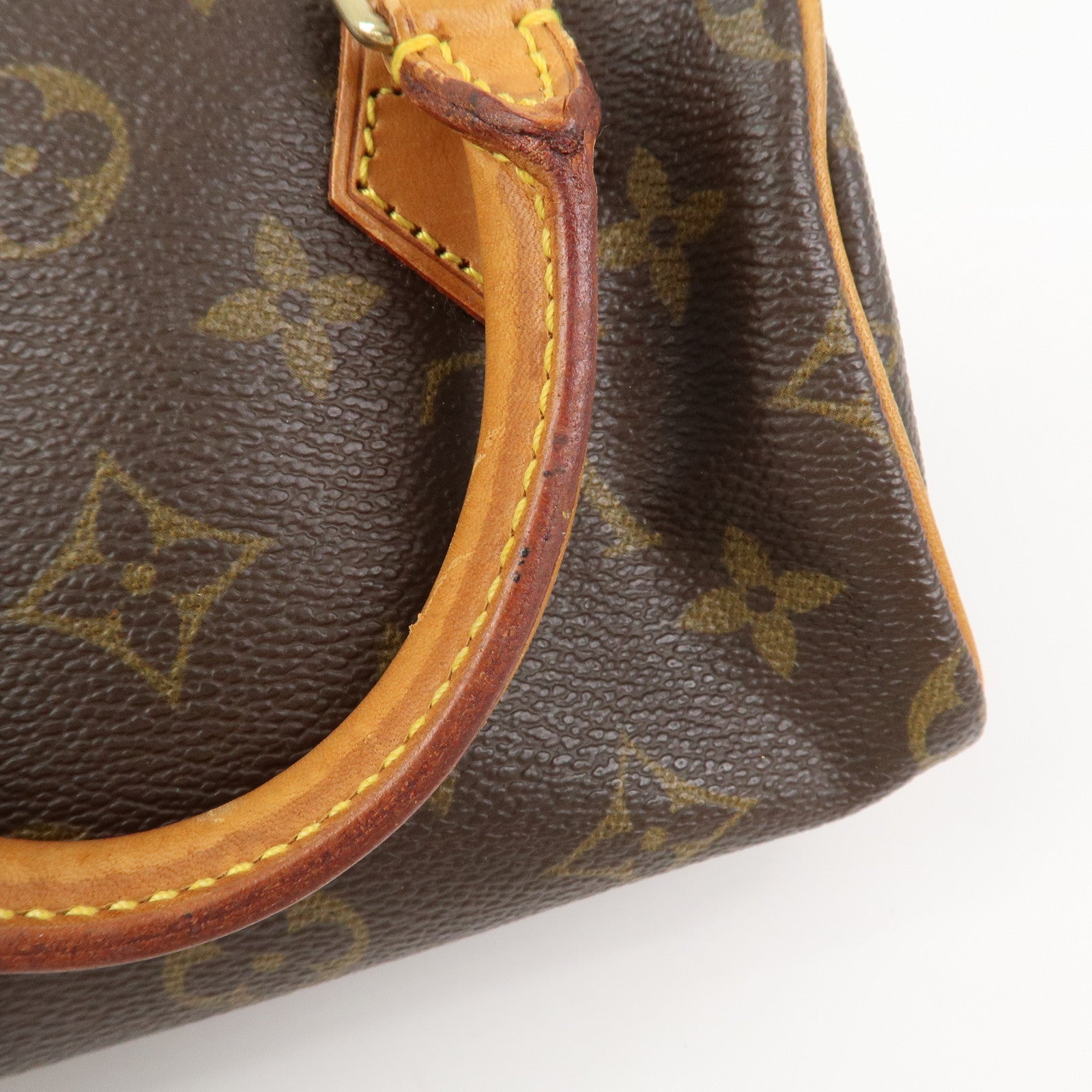 Louis Vuitton Monogram Mini Speedy Hand Bag Boston Bag Brown M41534