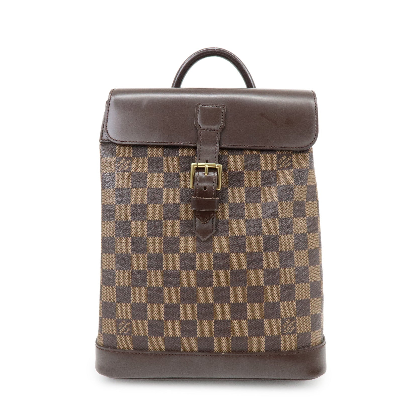 Louis Vuitton Damier Ebene Soho Backpack Rucksack Brown N51132