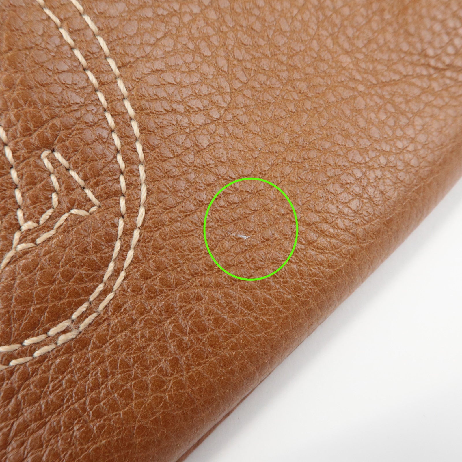 Cartier Marcello de Cartier 2C Logo Leather Pouch Wrist Bag Brown