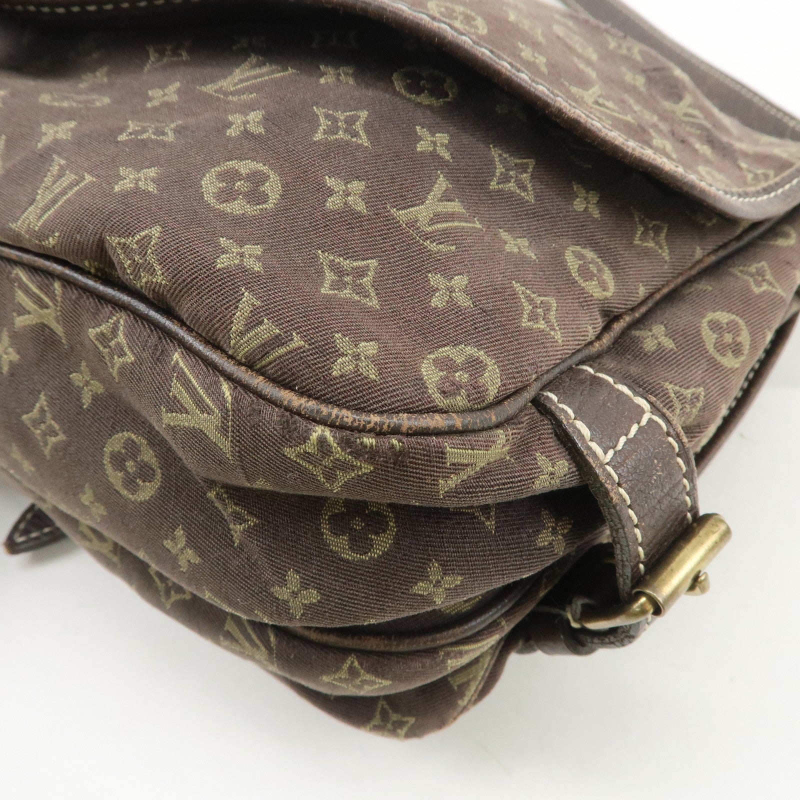Louis Vuitton Monogram Mini Lin Saumur 30 Shoulder Bag Ebene M95227