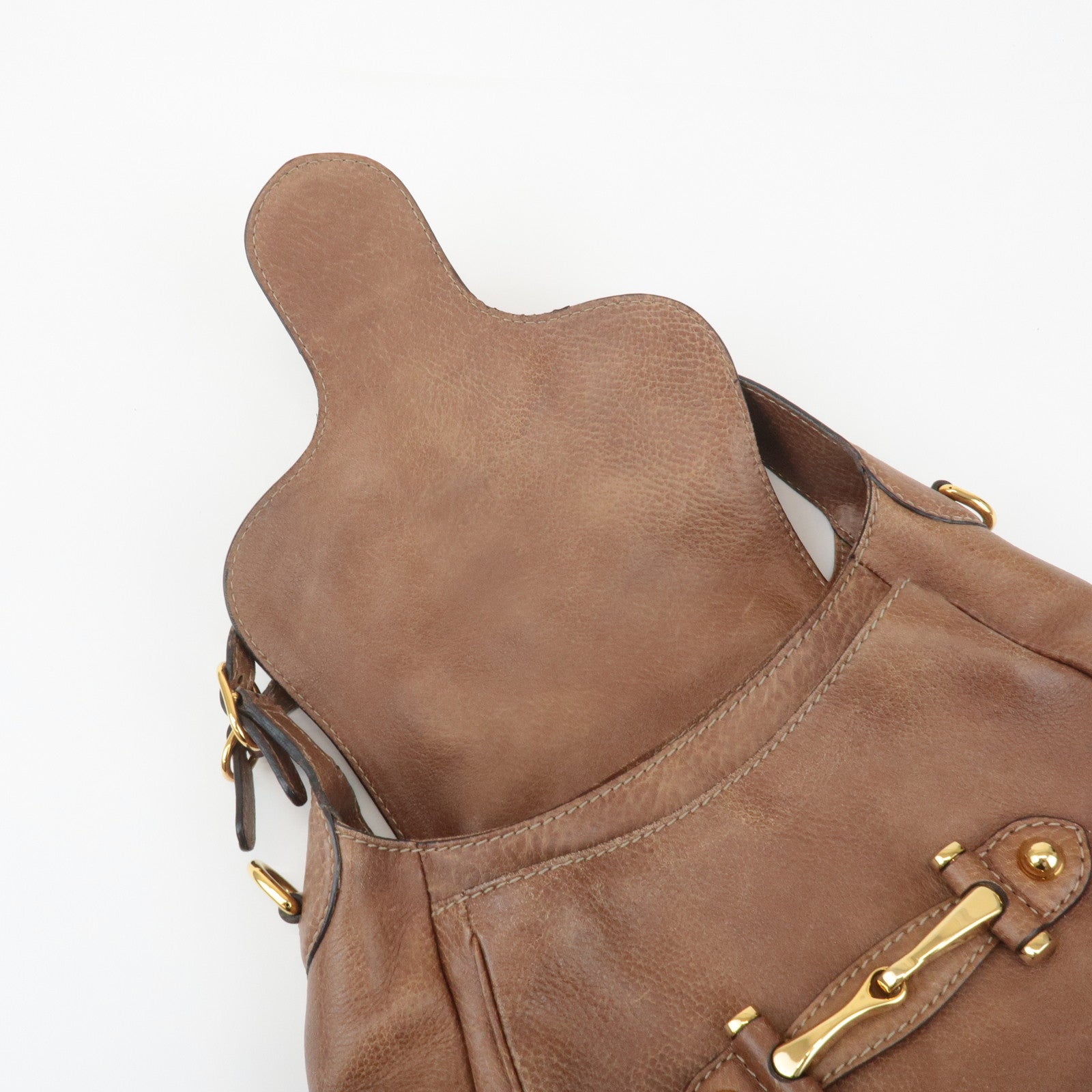 GUCCI New Pelham Leather 2Way Bag Shoulder Bag Brown 223955 Used