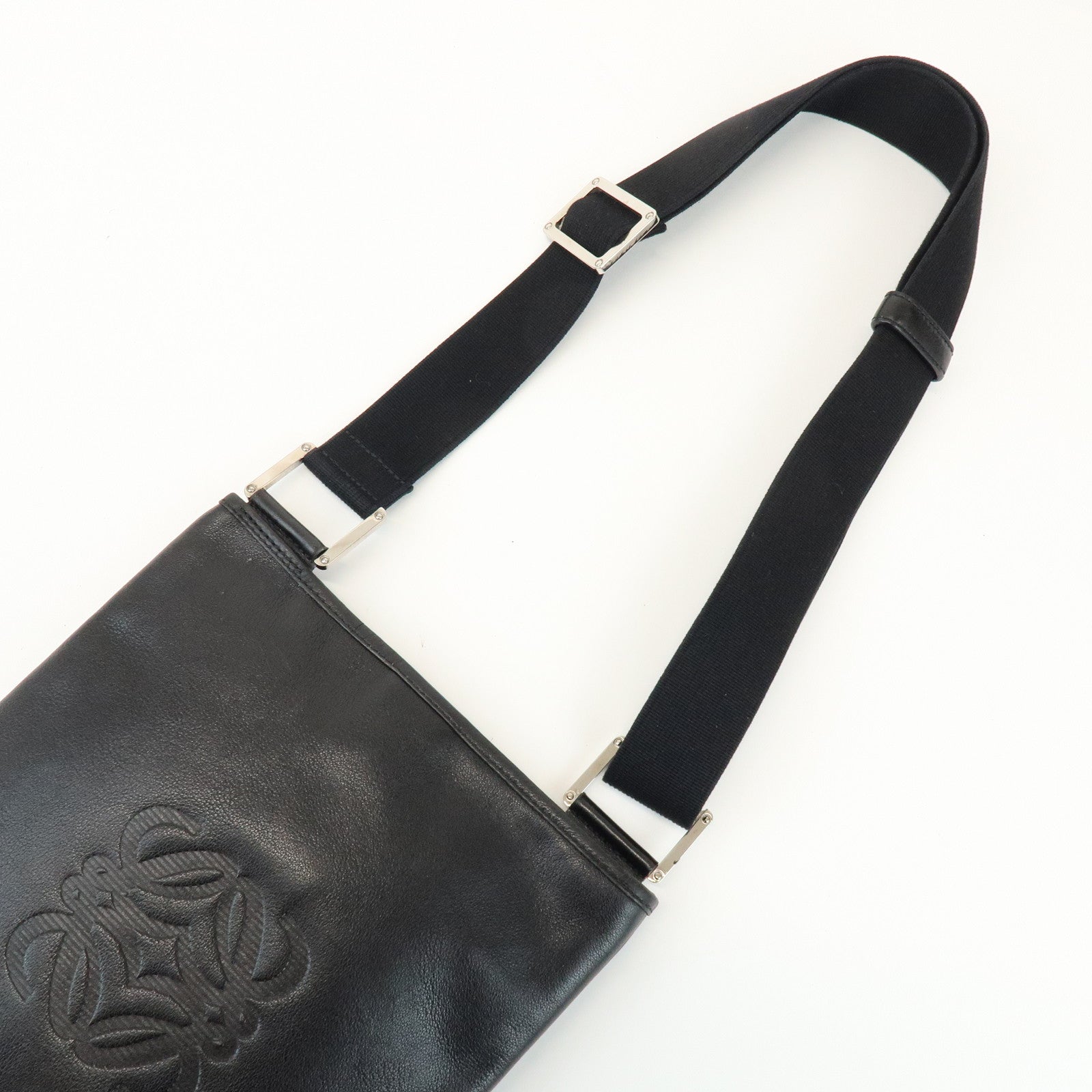 LOEWE Anagram Leathe Shoulder Bag Crossbody Bag Black