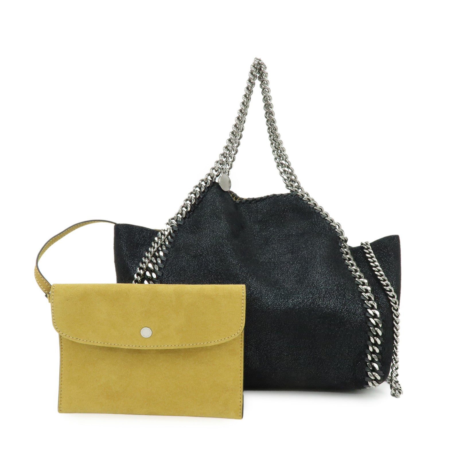 STELLA MCCARTNEY Falabella Polyester 2Way Bag Black Yellow