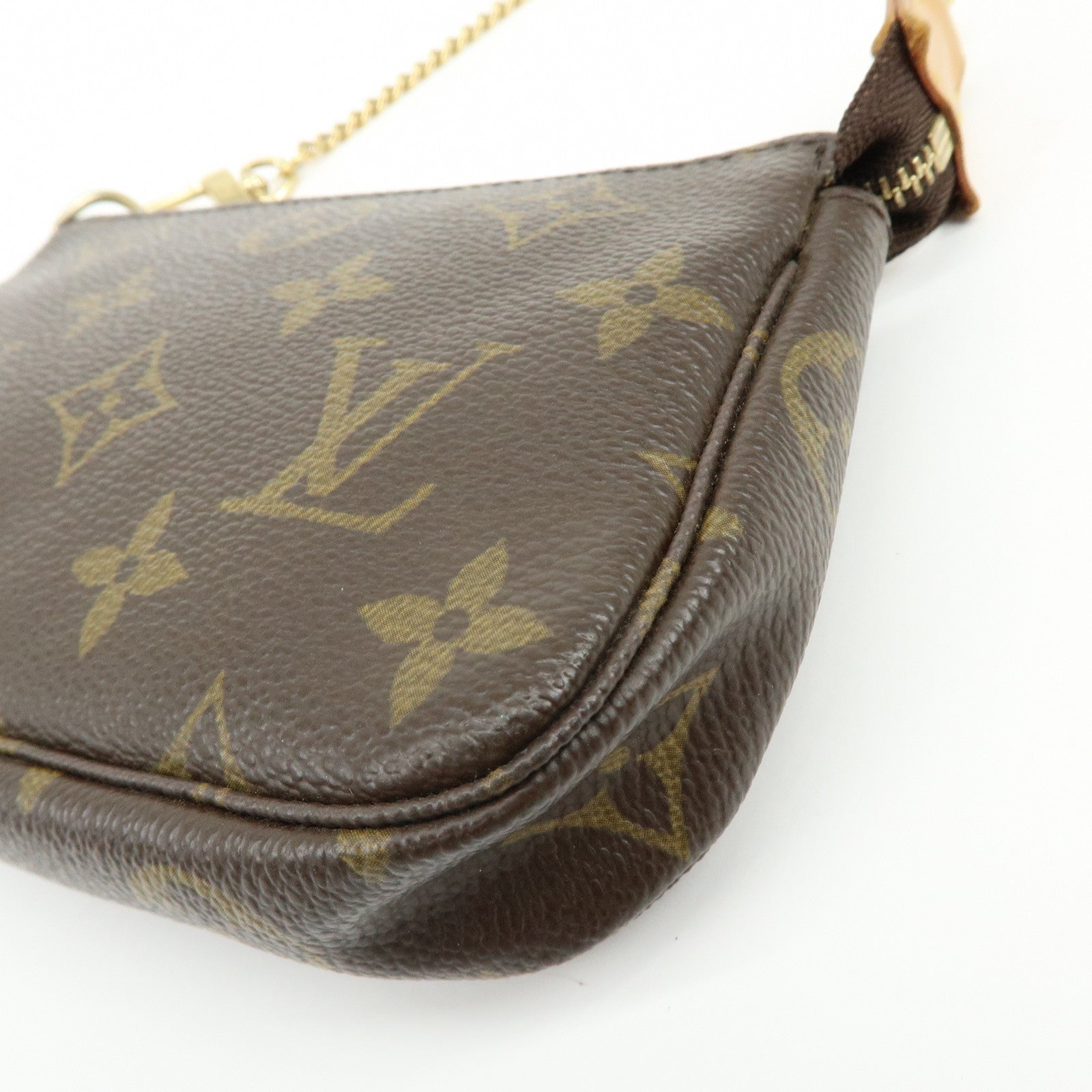 Louis Vuitton Monogram Mini Pochette Accessoires Hand Bag M58009