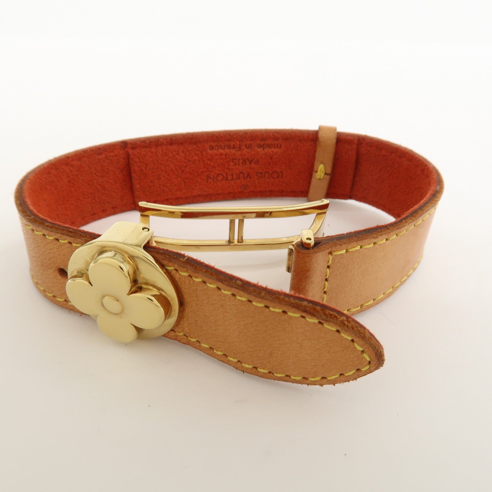 Louis Vuitton Monogram Leather Voeux Good Luck Bracelet M64448