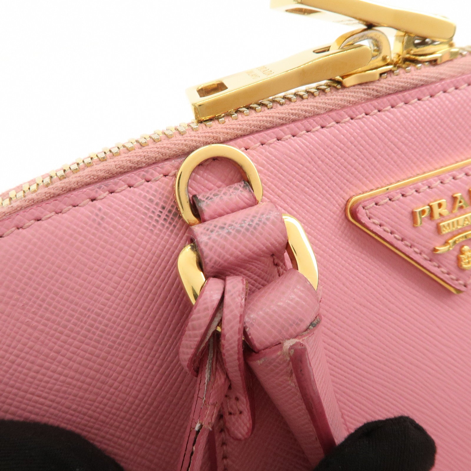 PRADA Triangle Logo Saffiano Leather Promenade Small 2WayBag BL0838