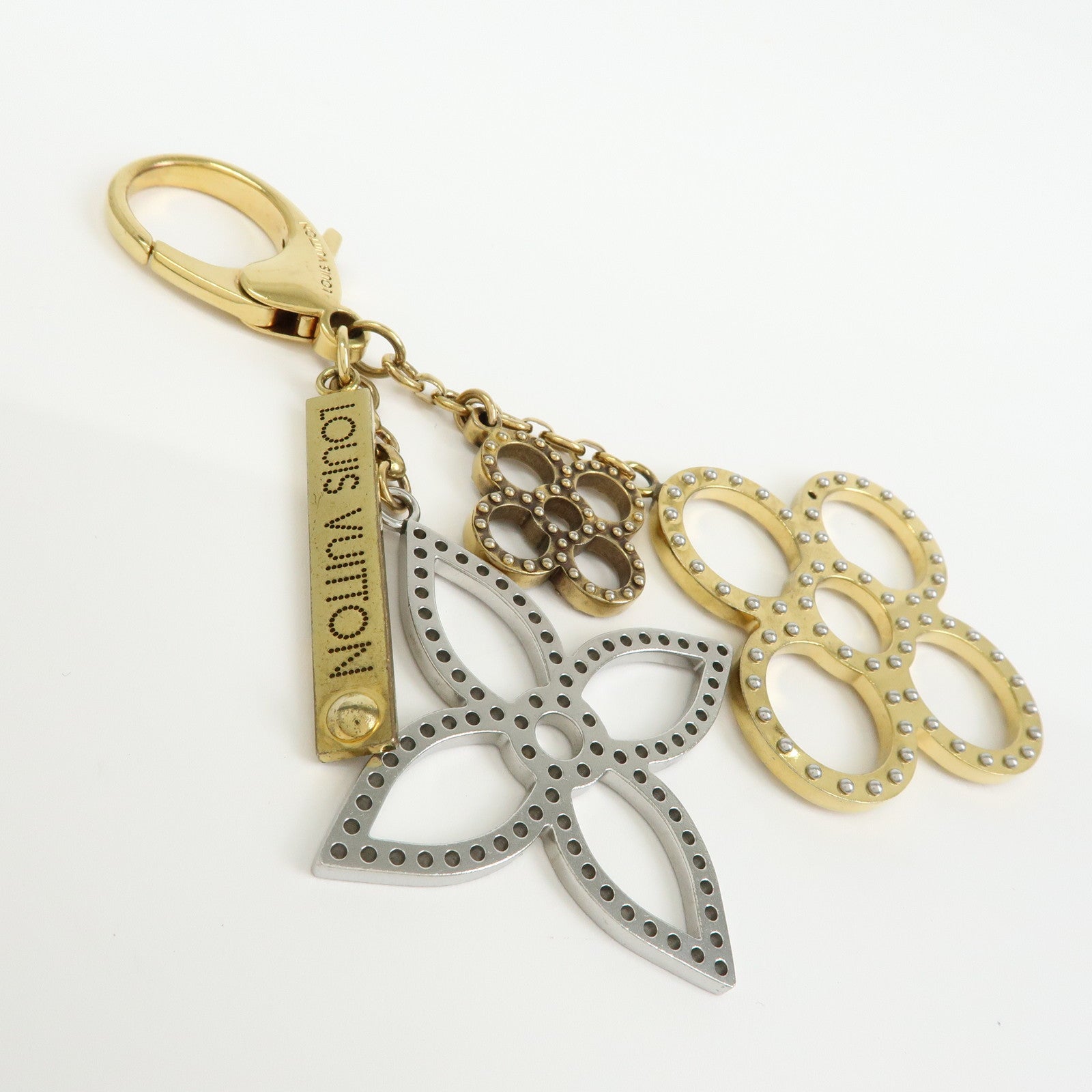 Louis Vuitton Bijoux Sac Tapage Metal Bag Charm Gold Silver M65090
