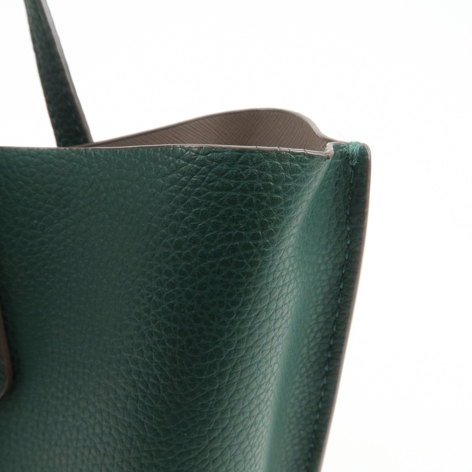 TORY BURCH Perry Logo Leather 2Way Bag Hand Bag Shoulder Bag Green