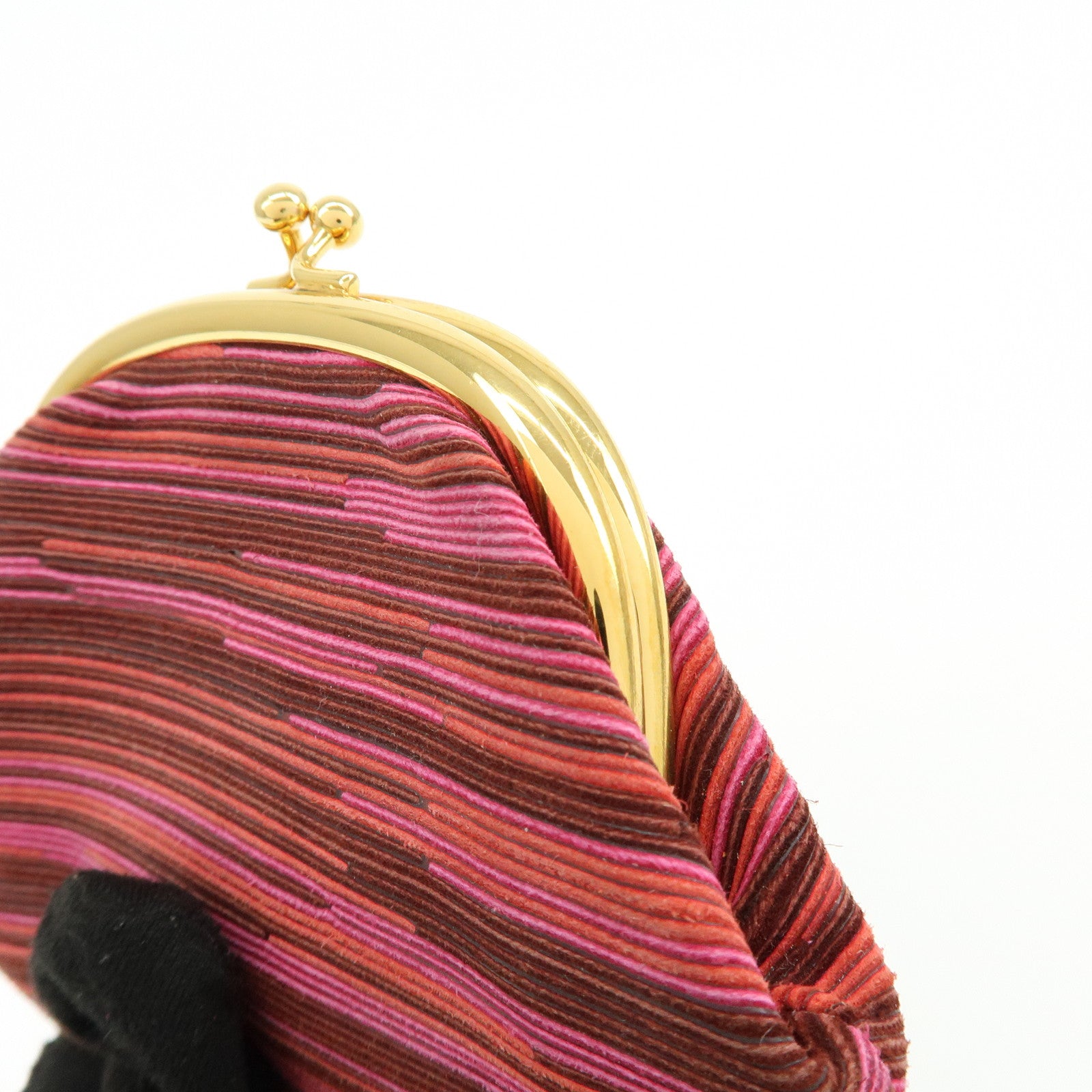 HERMES Vibrato Emile Kiss Lock Coin Case Coin Purse Purple