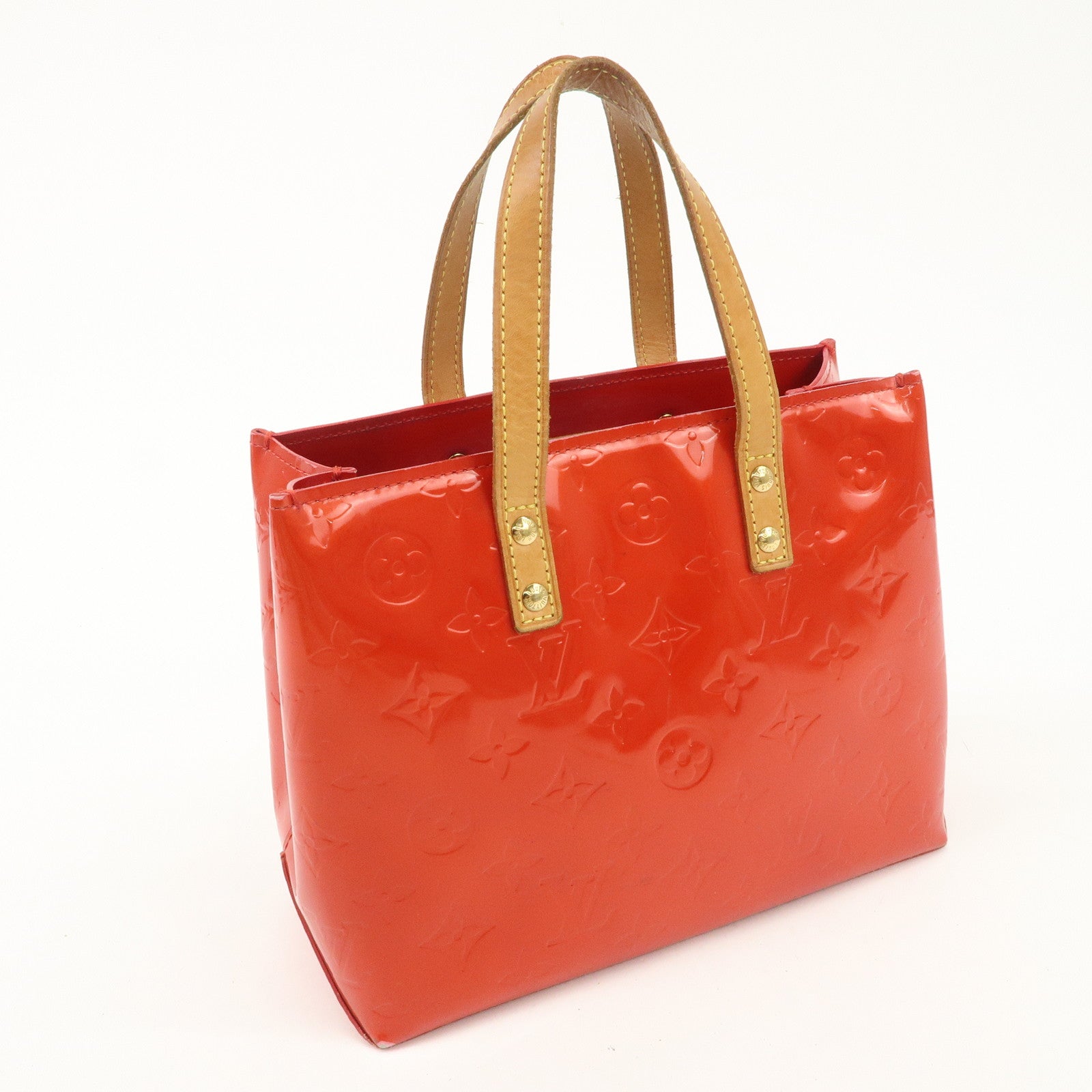 Louis Vuitton Monogram Vernis Lead PM Hand Bag Rouge M91088 Used