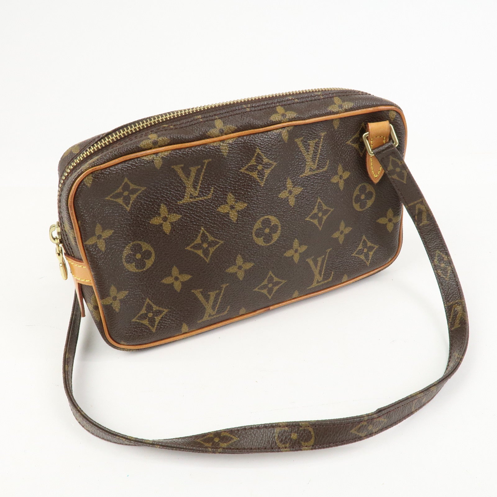Louis Vuitton Monogram Pochette Marly Bandouliere Bag Brown M51828