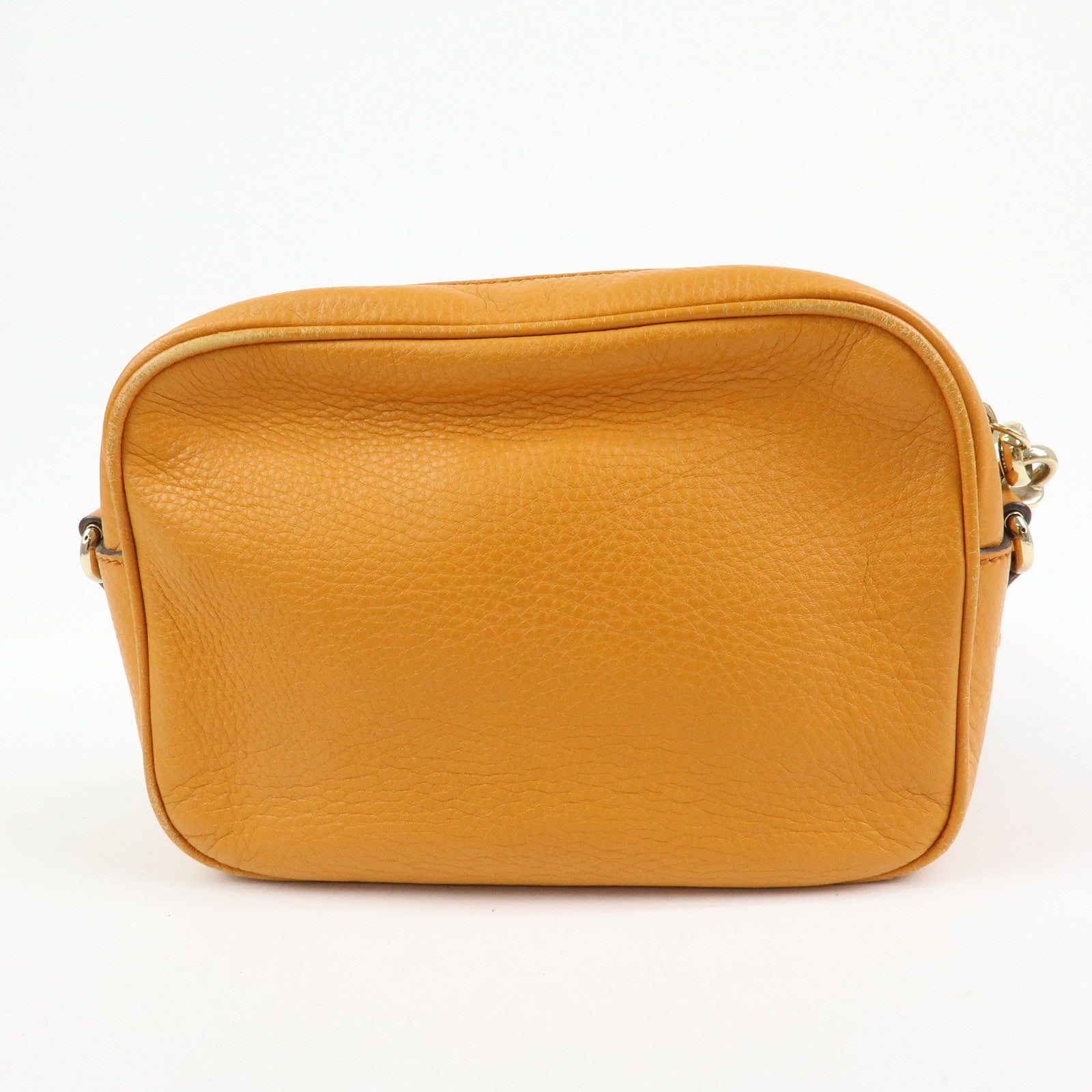 GUCCI SOHO Leather Shoulder Bag Crossbody Bag Orange 308864