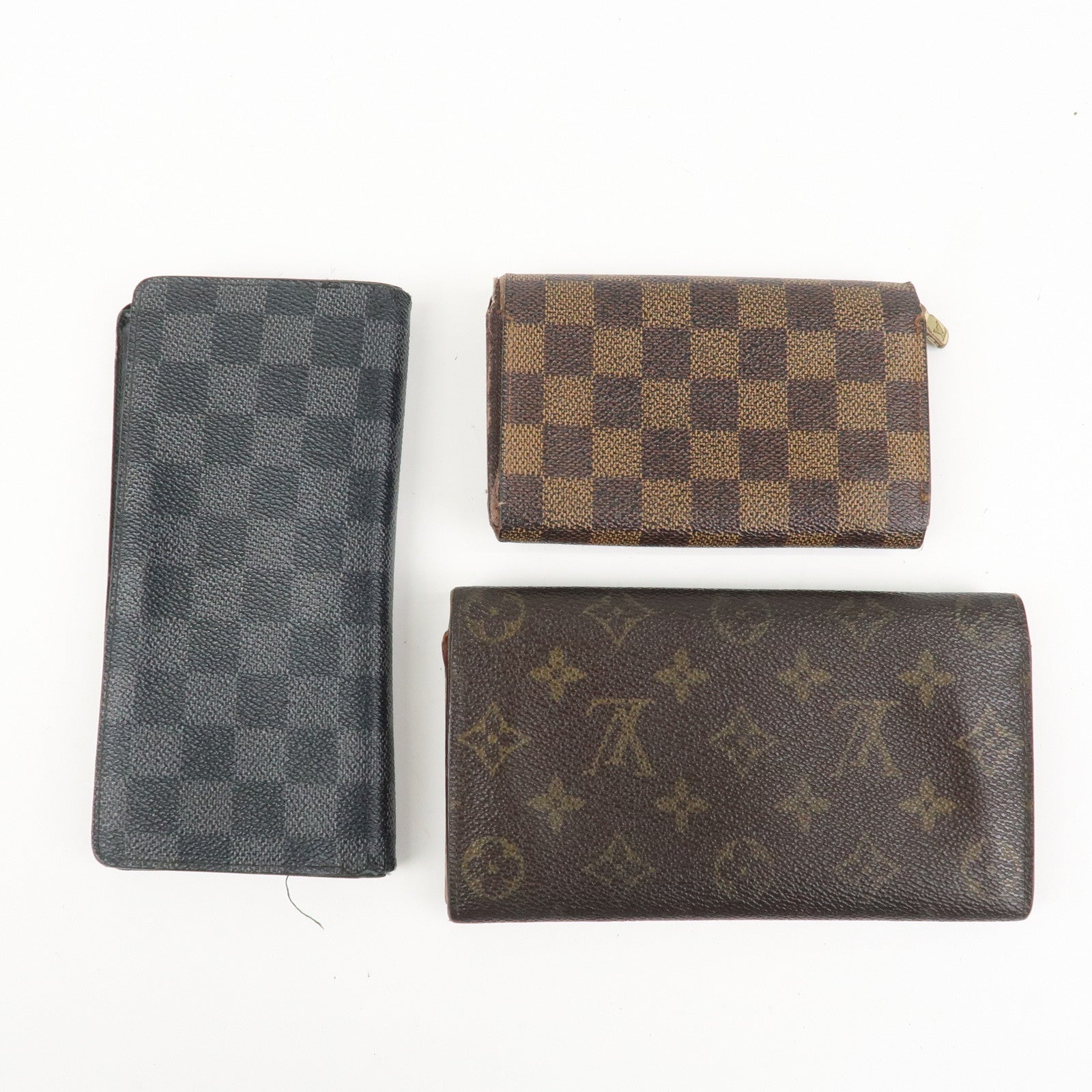 Louis Vuitton Set Of 3 Monogram Damier Wallet M61723 N61730 N62665