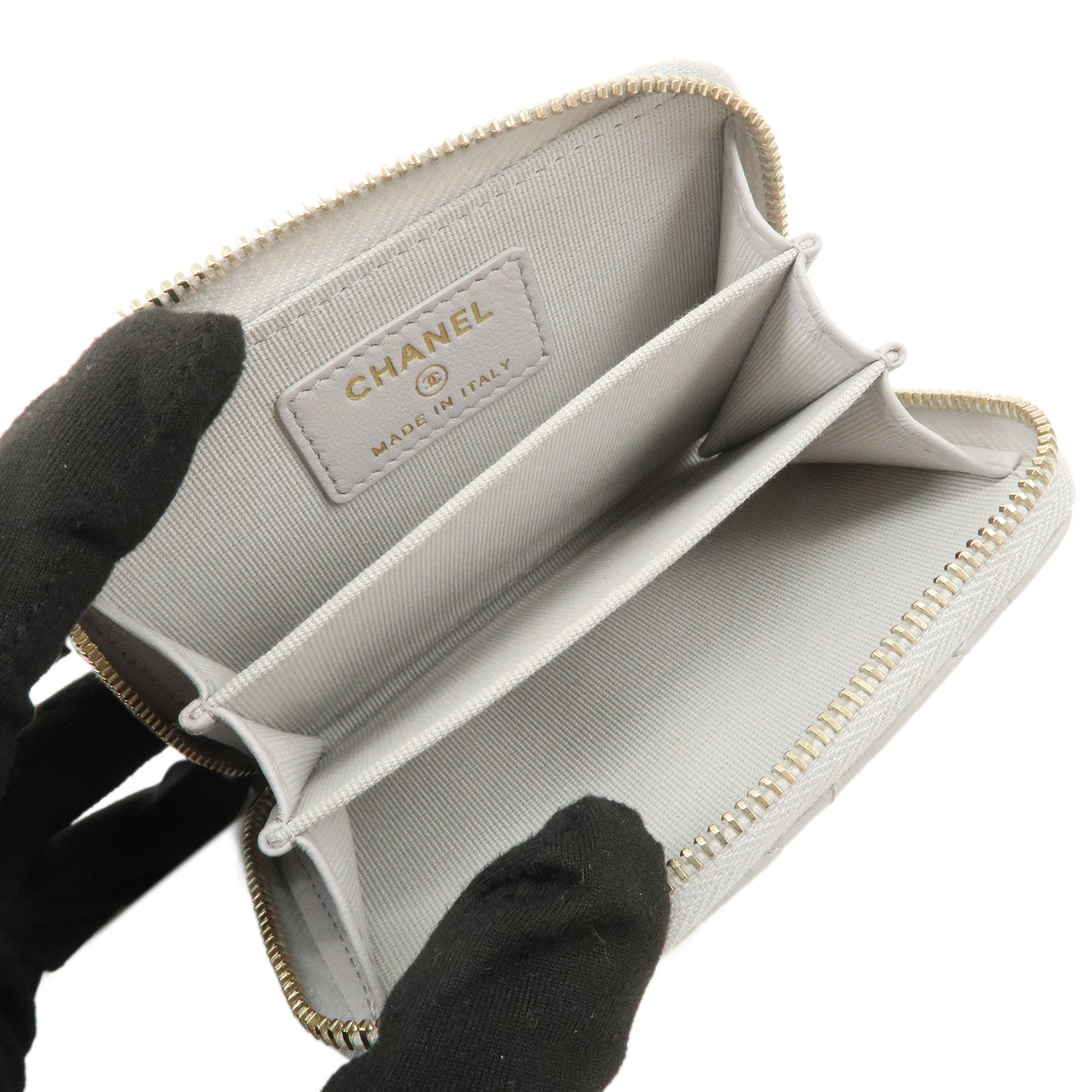 CHANEL COCO Mark Matelasse Classic Round Zippy Coin Purse AP0216
