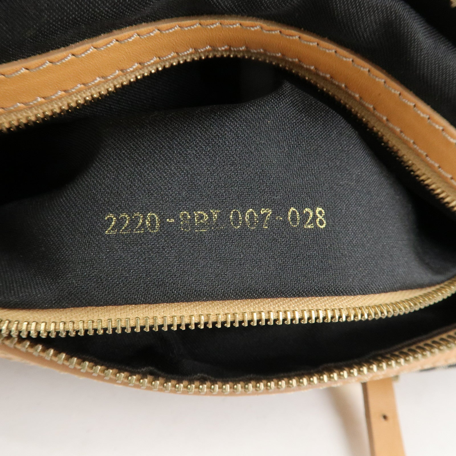 FENDI Zucchino Canvas Leather Mini Boston Bag Hand Bag Black 8BL007