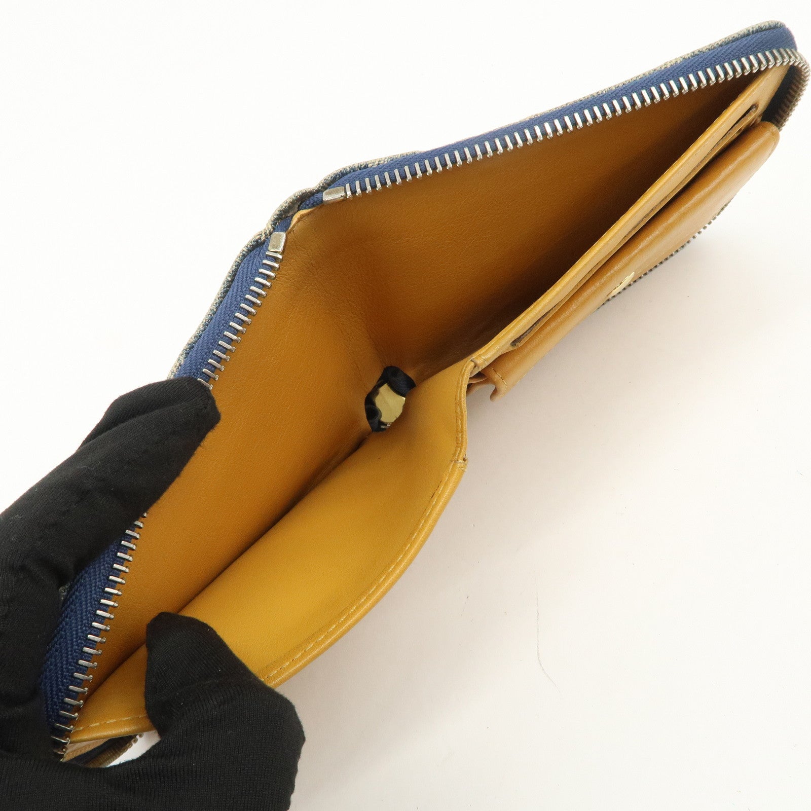 LLouis Vuitton Monogram Denim Mini Zippy Wallet Blue M95342
