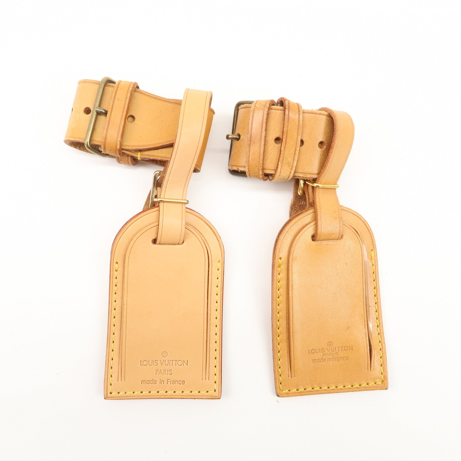 Louis Vuitton Set of 15 Nume Leather Name Tag & Poignet Natural Used