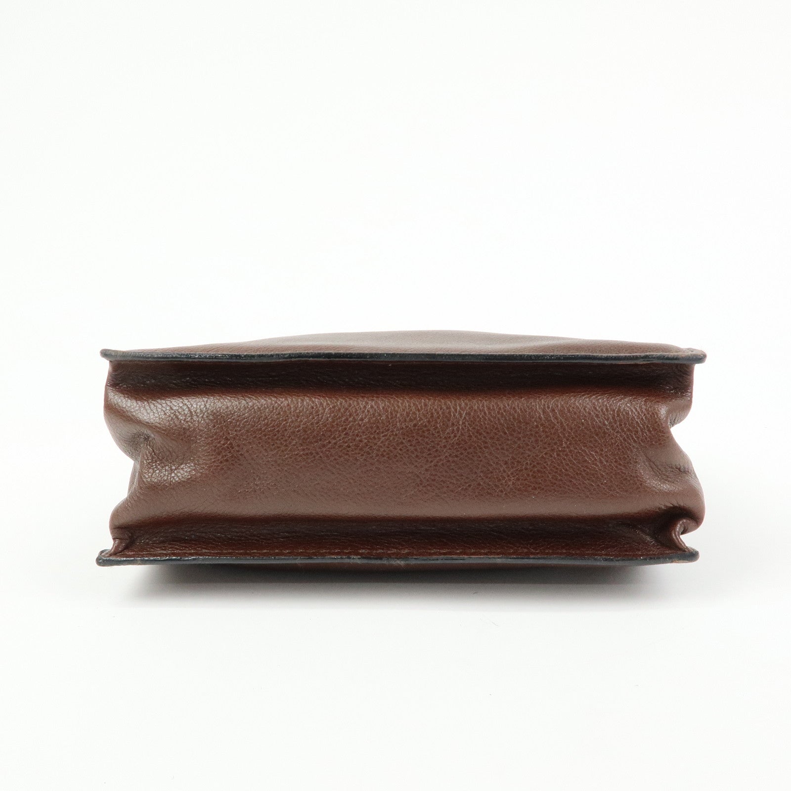 BOTTEGA VENETA Leather Square Hand Bag Brown