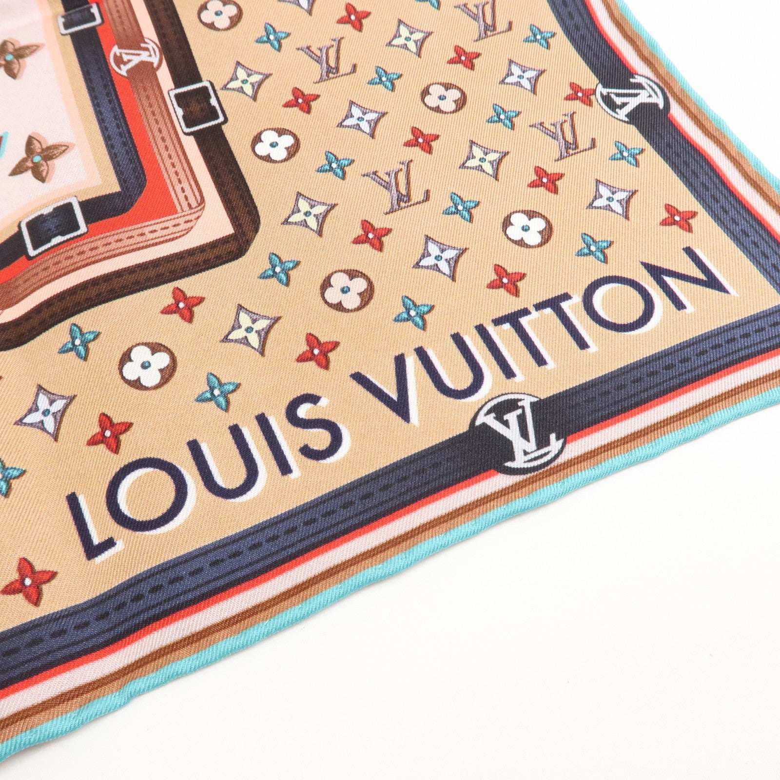 Louis Vuitton Monogram Carre 70 Silk 100% Belt Print Scarf MM77341