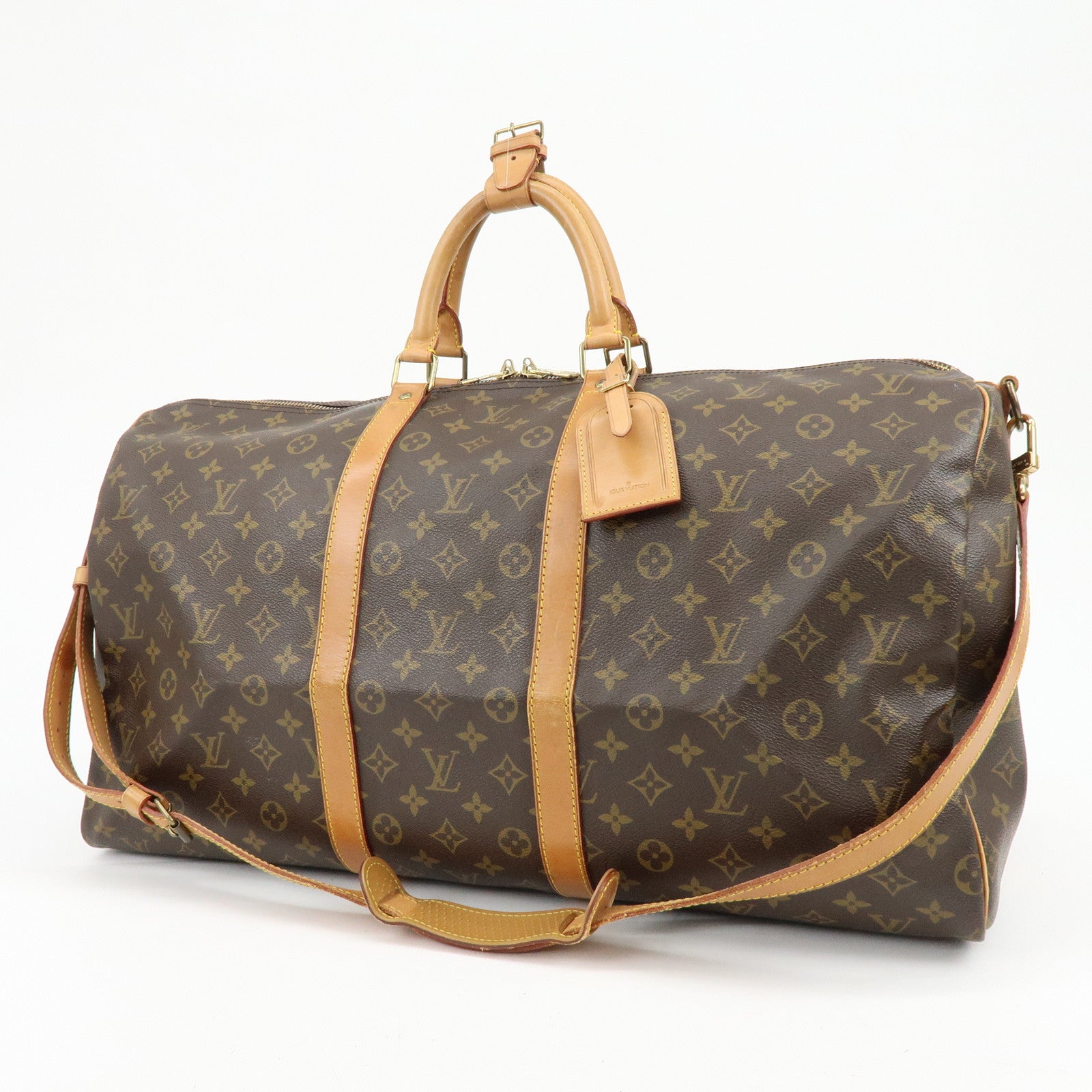 Louis Vuitton Monogram Keep All Bandouliere 55 Boston Bag M41414