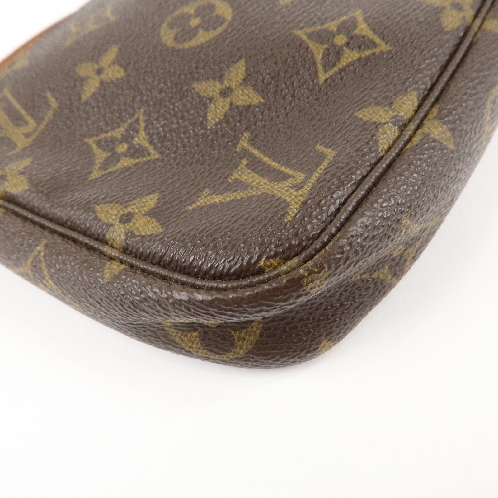 Louis Vuitton Monogram Pochette Accessoires Hand Bag Brown M51980 Used