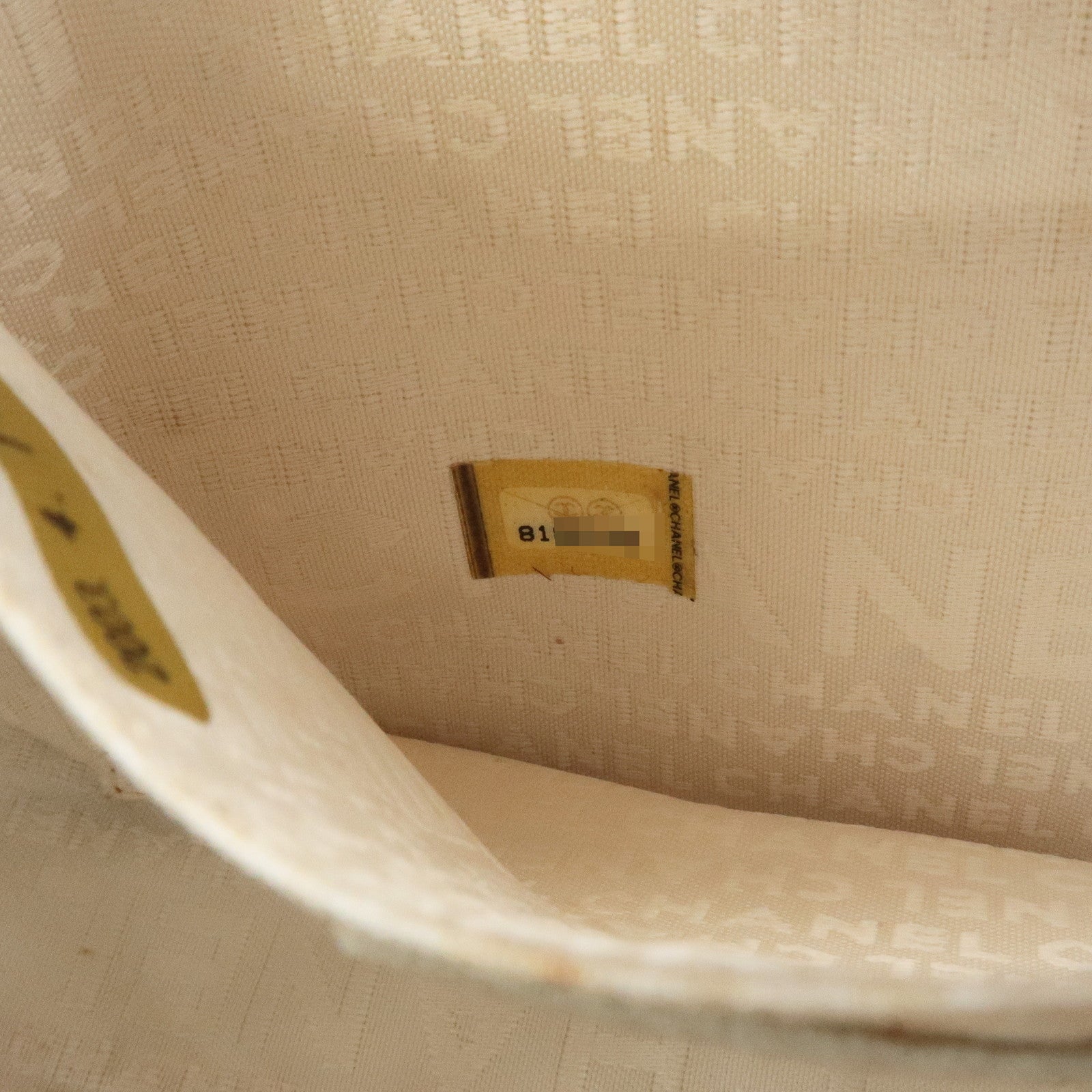 CHANEL Wild Stich Canvas Shoulder Bag Hand Bag Beige