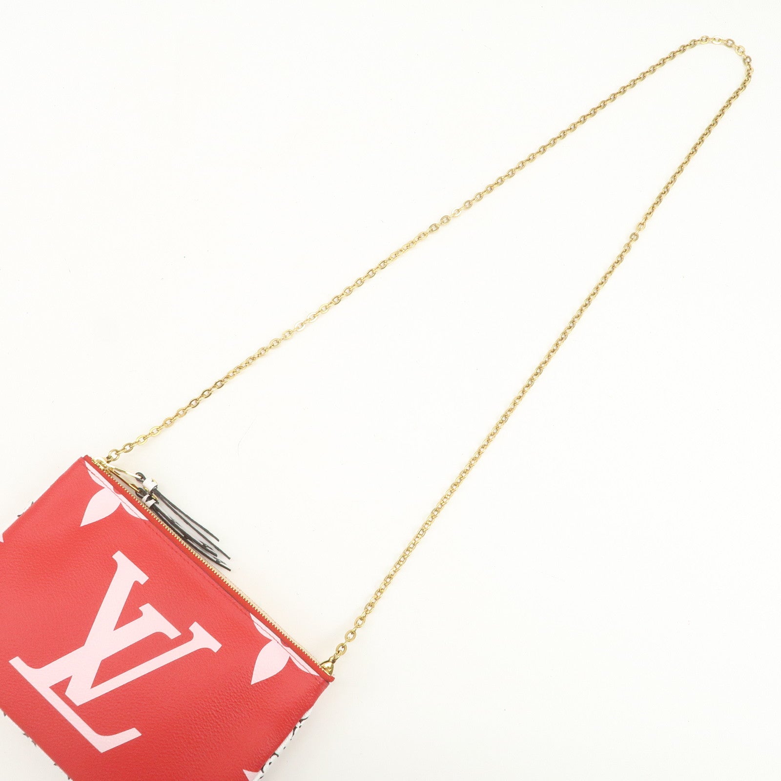 Louis Vuitton Monogram Giant Pochette Double Zip Pouch Rouge M67561