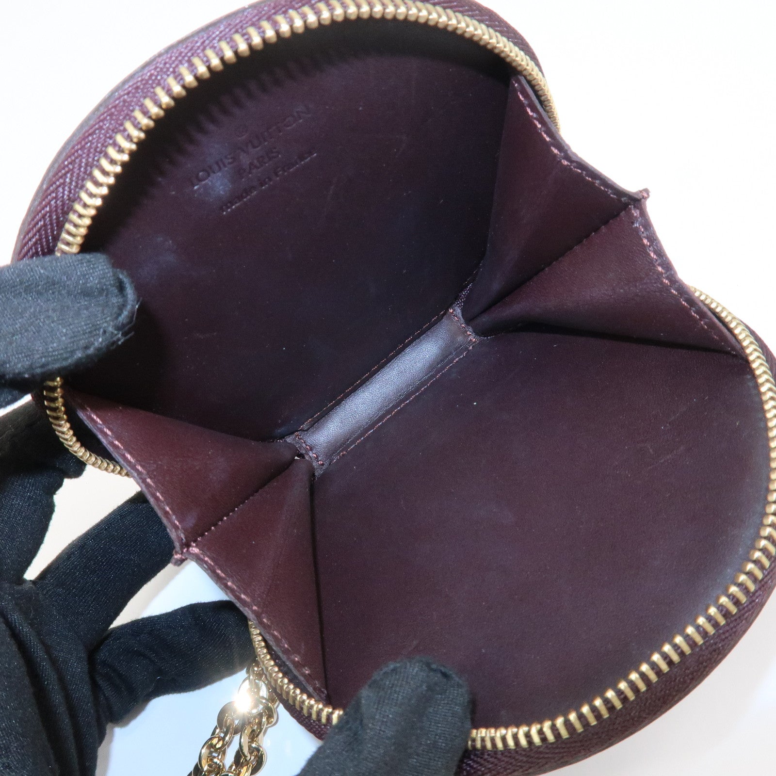 Louis Vuitton Vernis Leather Porte Monnaie Chapeau Coin Case M91413 Used