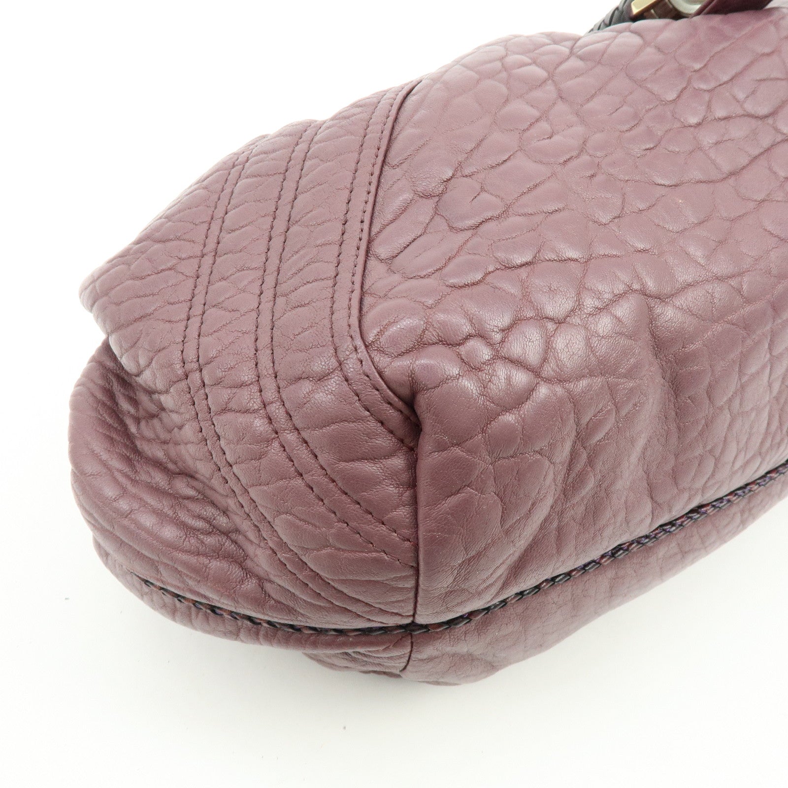 FENDI Leather Spy Bag Hand Bag Shoulder Bag Purple 8BR511