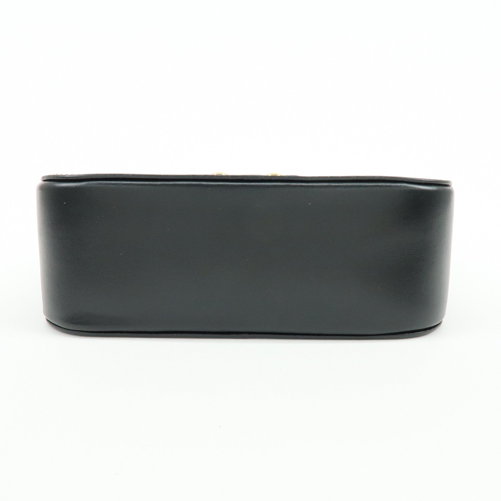 MIU MIU Logo Soft Calf Leather Chain Shoulder Bag Black 5BD147