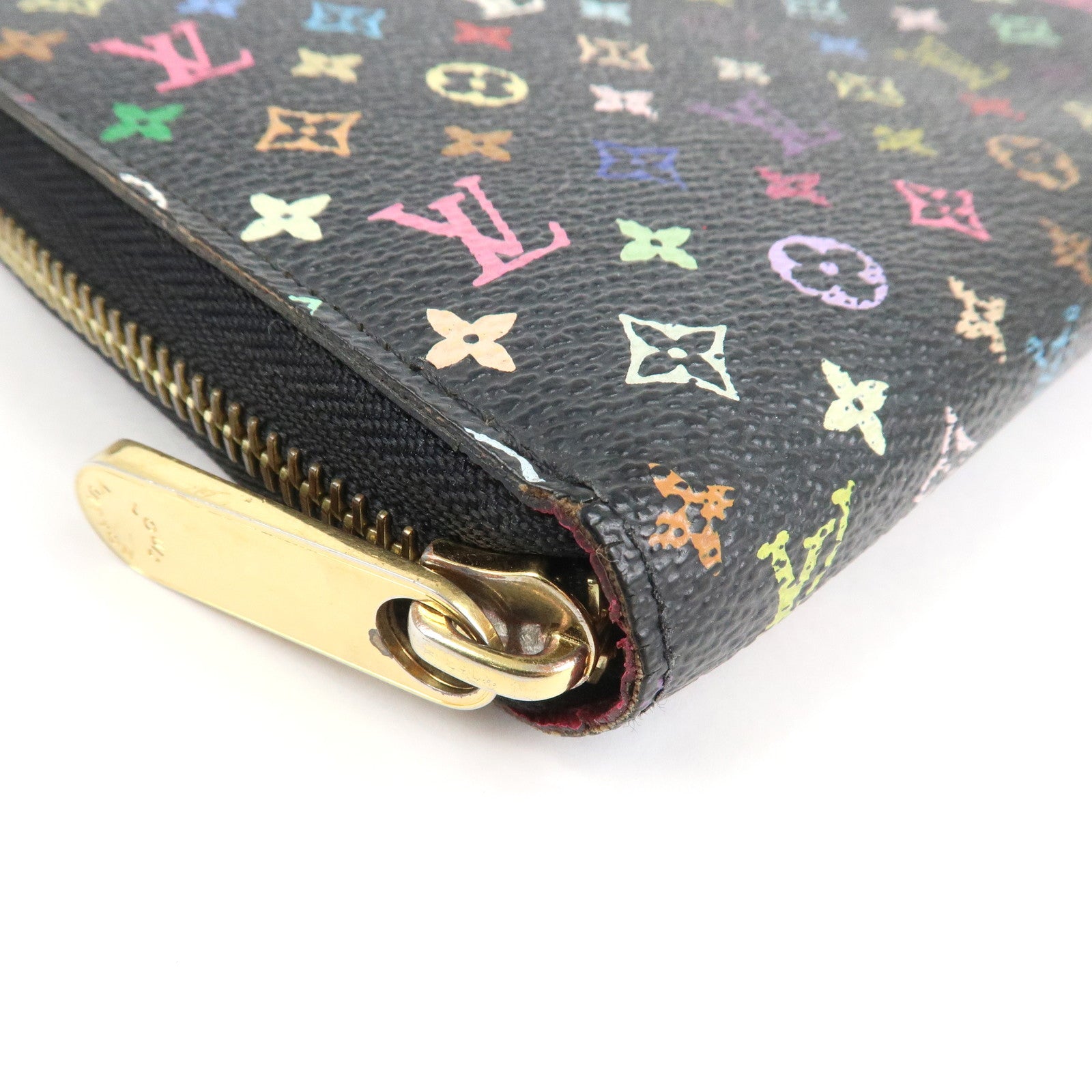 Louis Vuitton Monogram Multicolor Round Zippy Wallet Noir M60243 Used