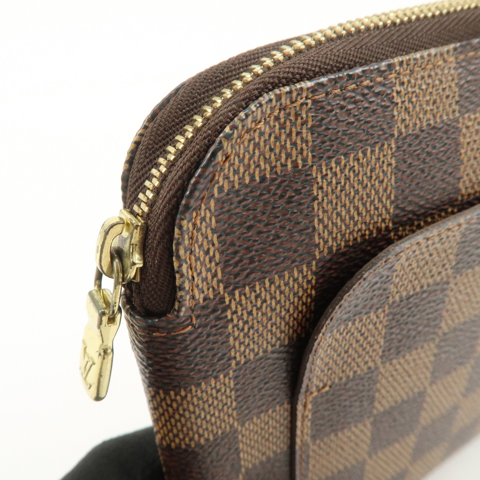 Louis Vuitton Damier Canvas Olaf Organizer Wallet Brown N61723 Used