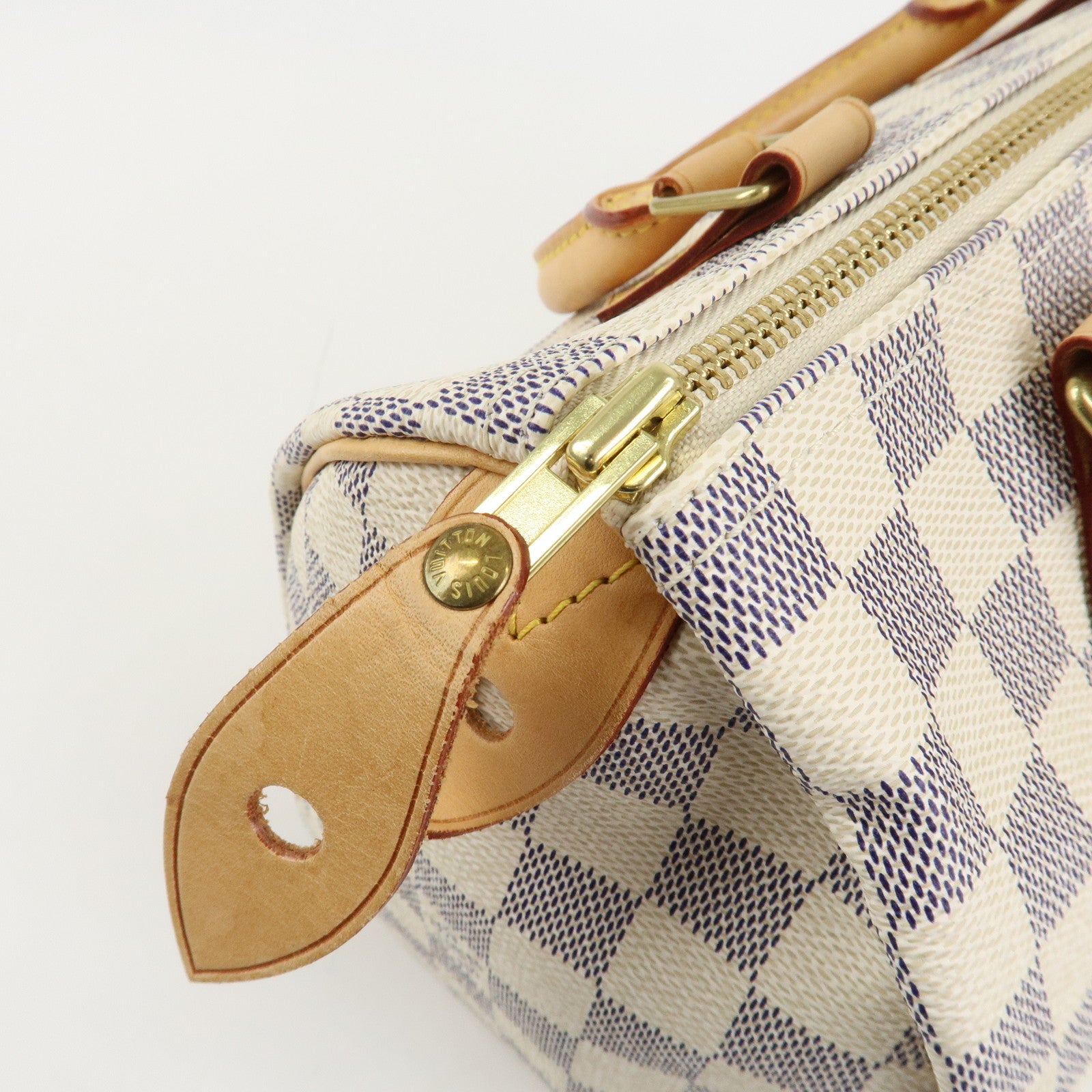 Louis Vuitton Damier Azur Speedy 25 Boston Bag Hand Bag N41534 Used