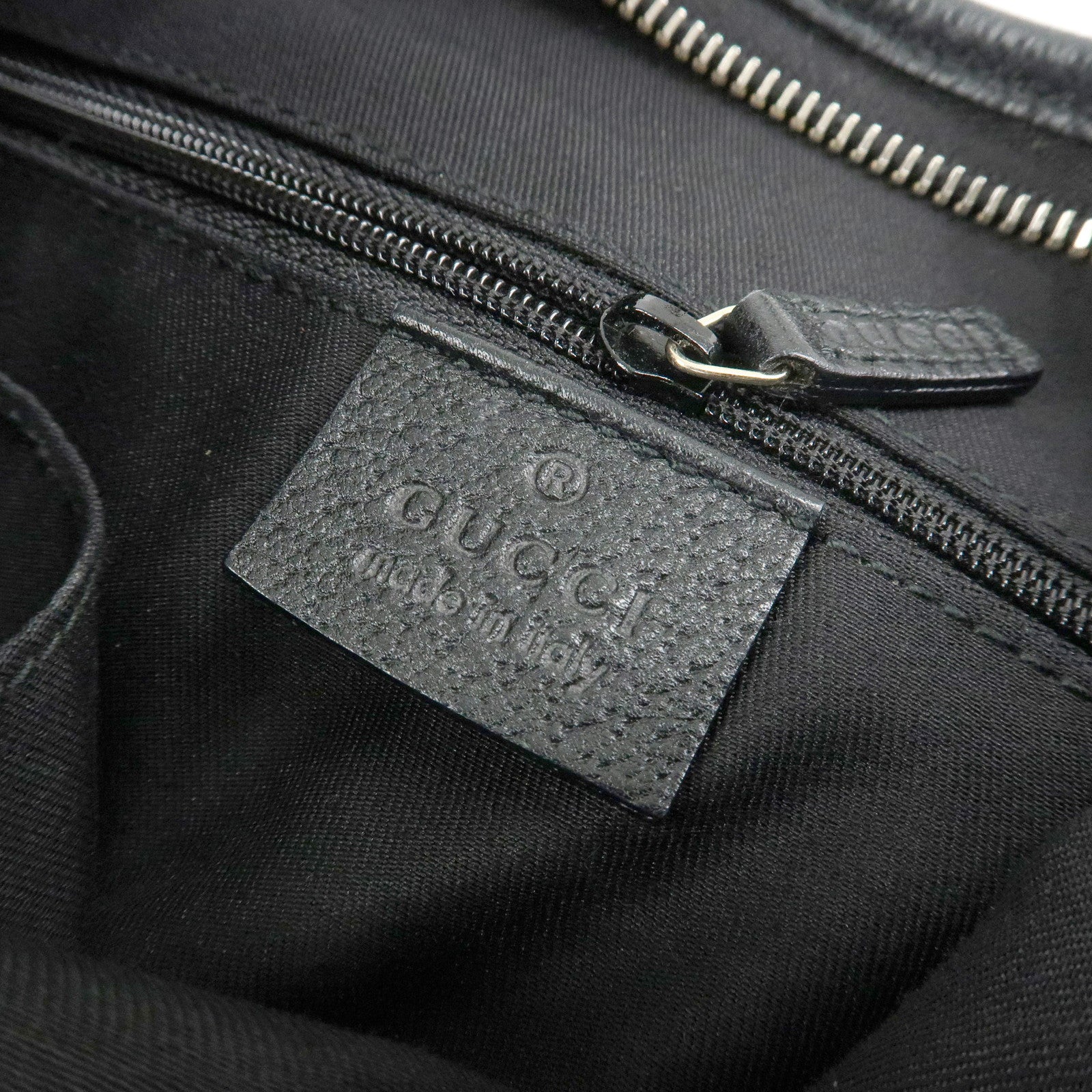 GUCCI Abbey GG Canvas Leather Shoulder Bag Black 130738 Used