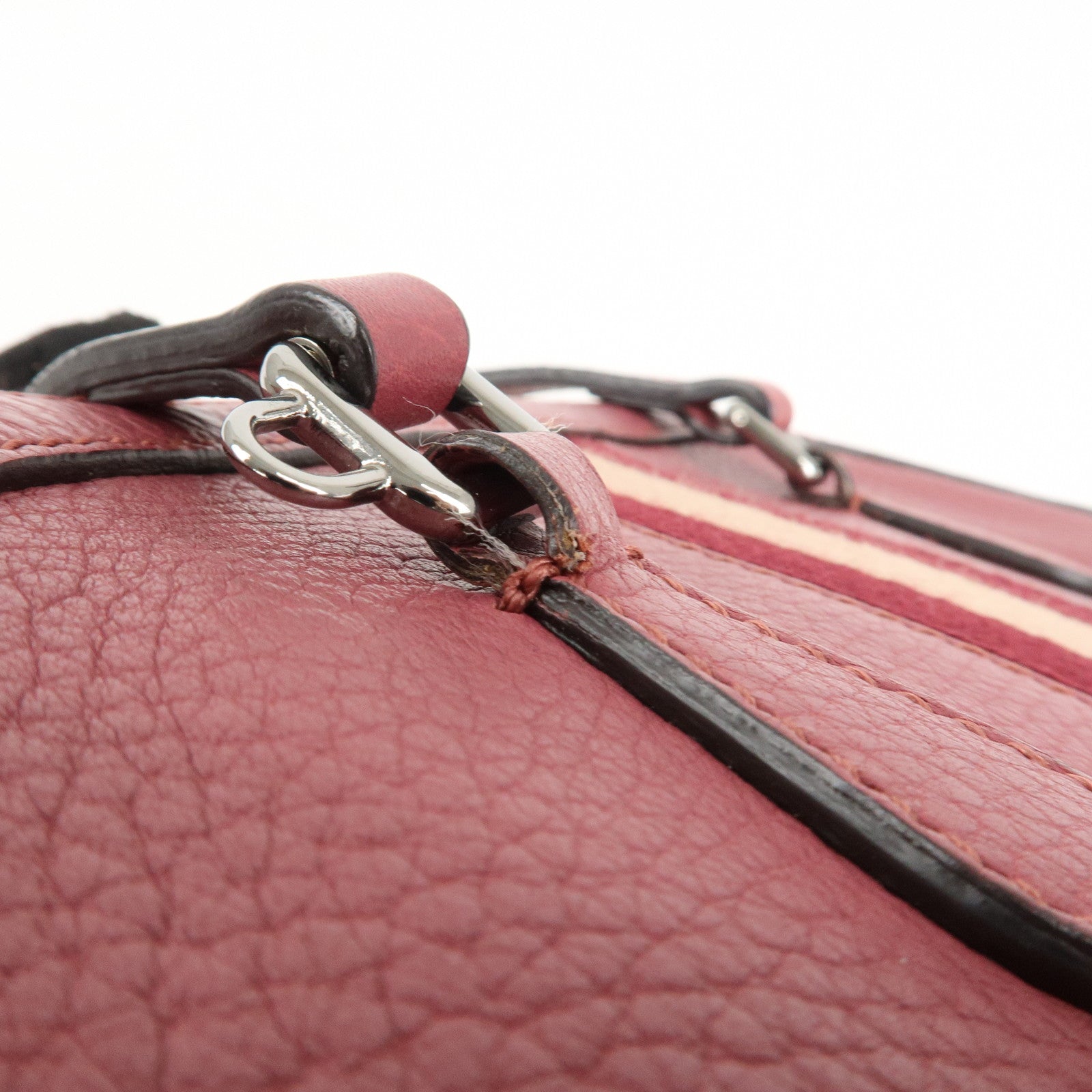 GUCCI Sherry Leather 2Way Bag Hand Bag Pink Beige 341504 Used