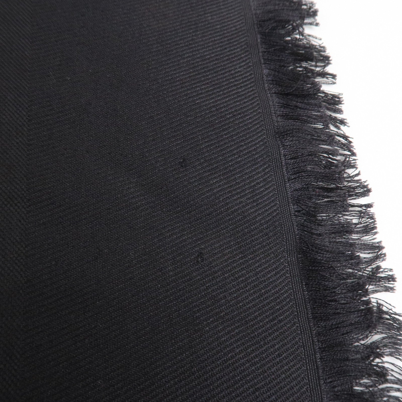 Louis Vuitton Monogram Silk Wool Shawl Anthracite Black M74752