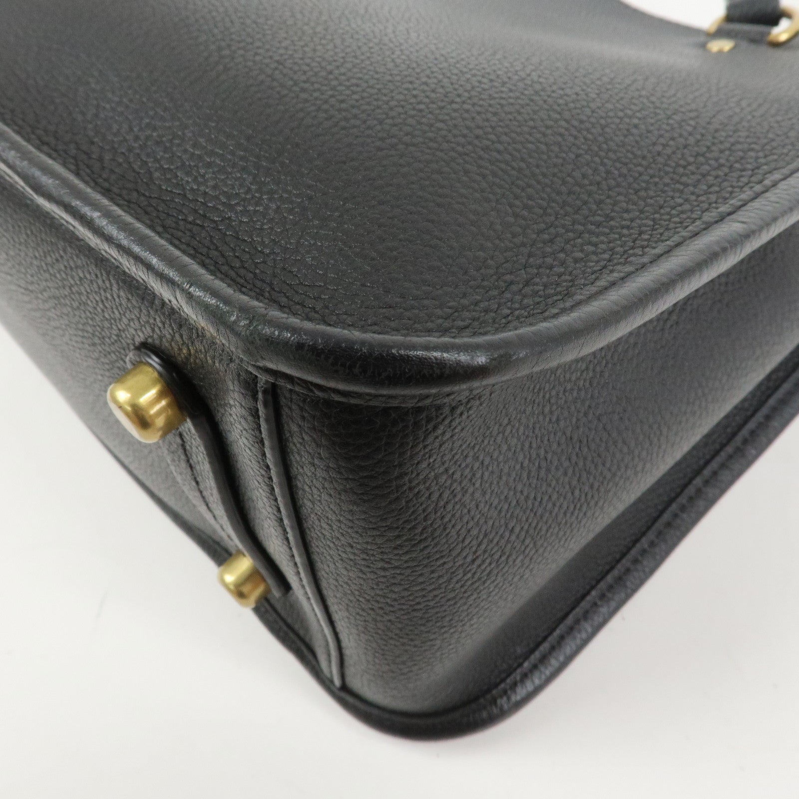 COACH Leather 2Way Shoulder Bag Tote Bag Black