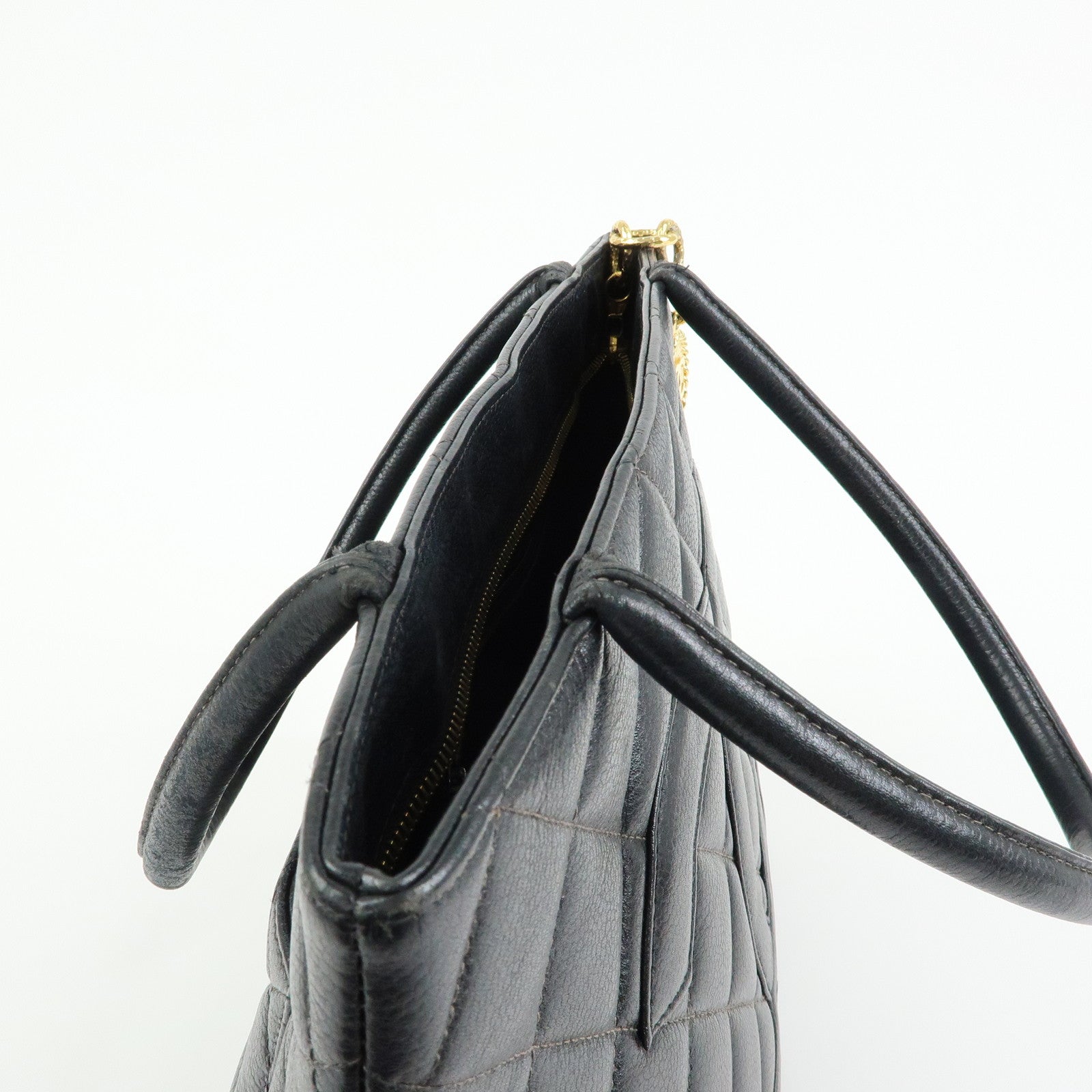CHANEL Matelasse COCO Mark Medallion Tote Bag Hand Bag Black A01804